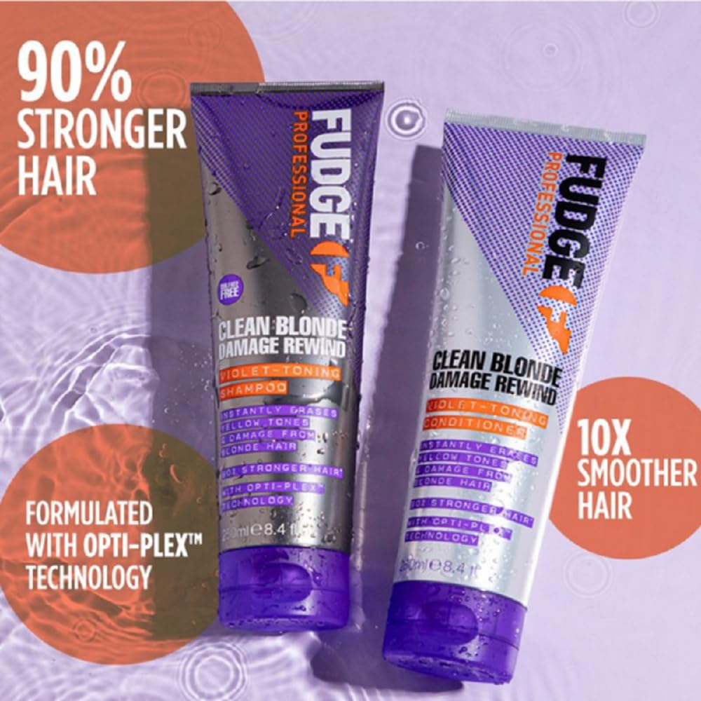 Fudge Clean Blonde Damage Rewind Violet Toning Shampoo 250ml