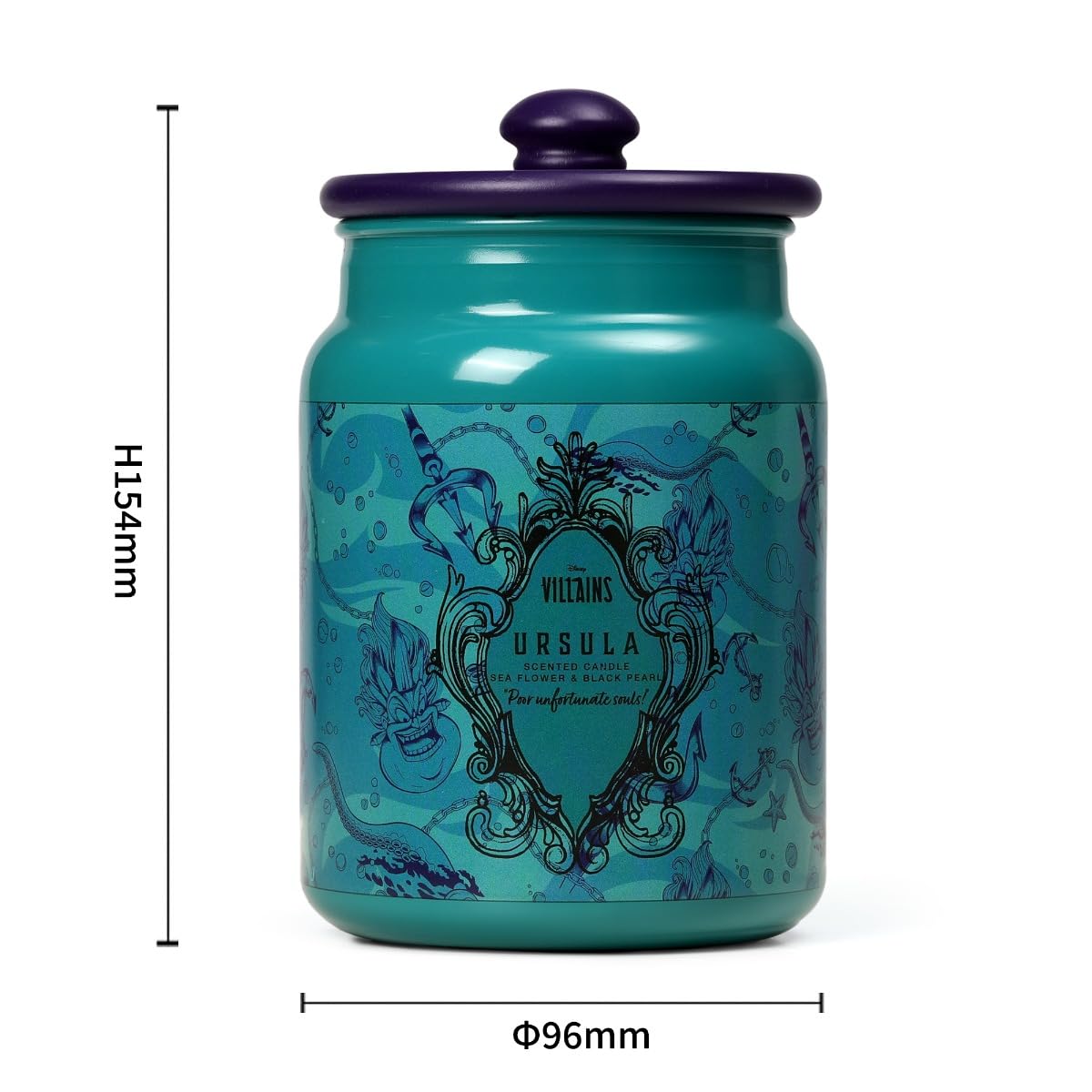 Disney Villains Ursula Sea Flower & Black Pearl Scented Candle 430g