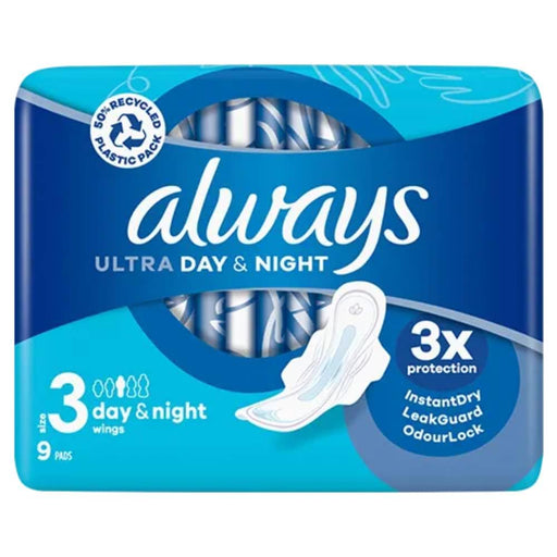 Always Ultra Sanitary Towels Day & Night With Wings Size 3