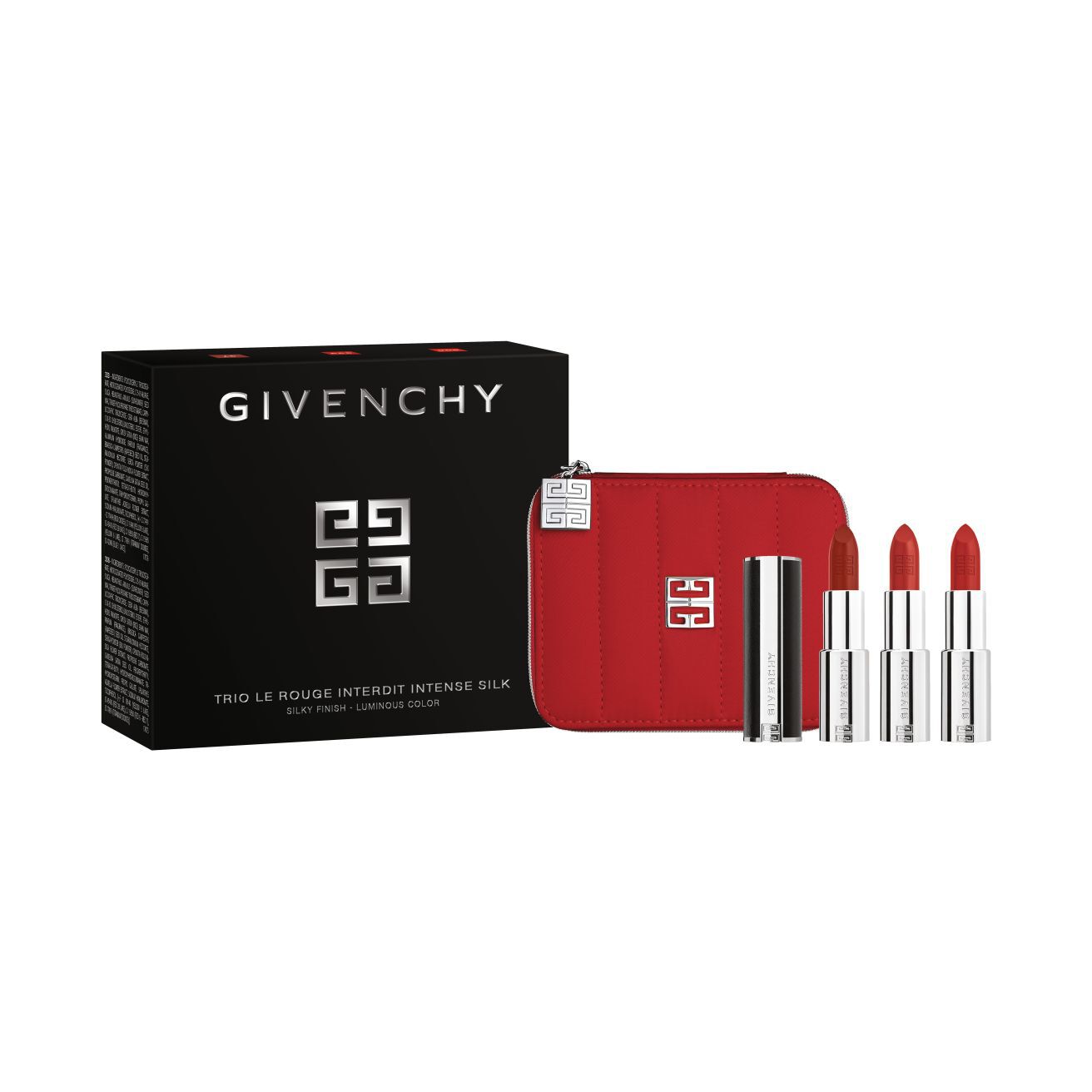 Givenchy Trio Le Rouge Interdit Intense Silk + Pouch