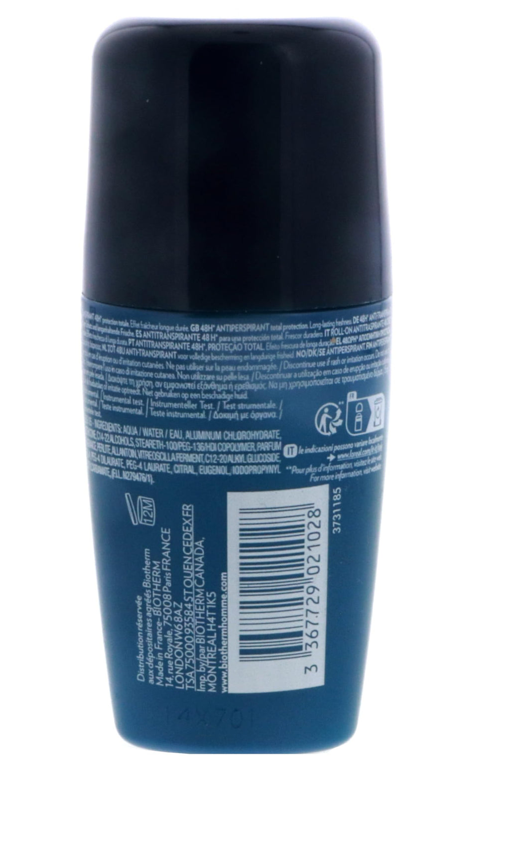 Biotherm Homme Day Control Deodorant Roll-On 75ml - Bath & Body at MyBeautyBoutique by Biotherm