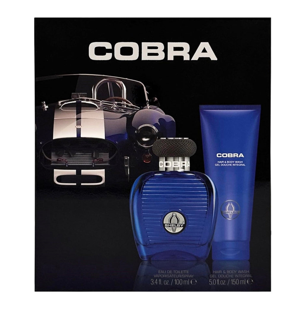 Carroll Shelby Blue Cobra Gift Set 100ml EDT + 150ml Hair & Body Wash