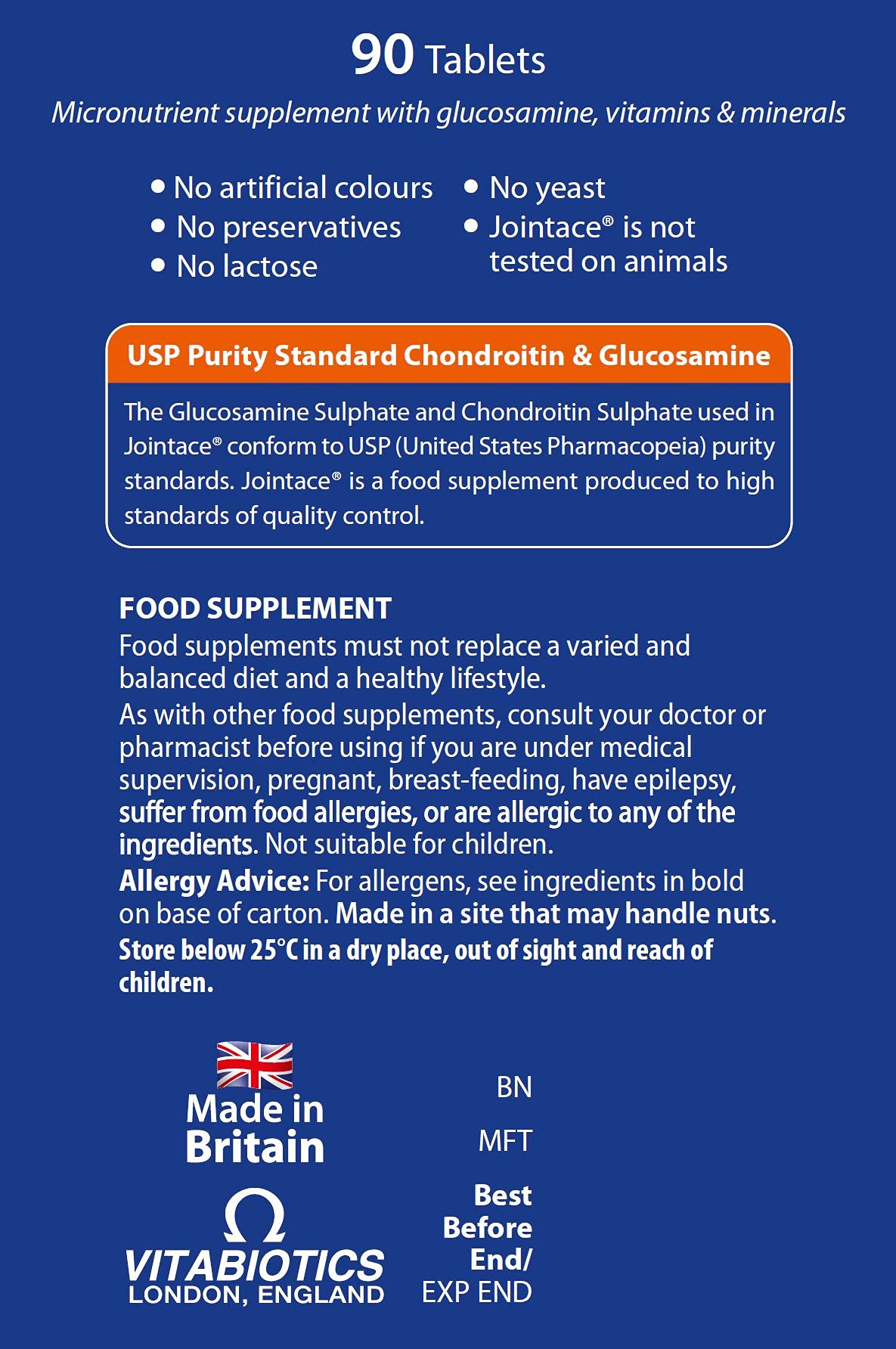 Vitabiotics Jointace Chondroitin And Glucosamine Tablets