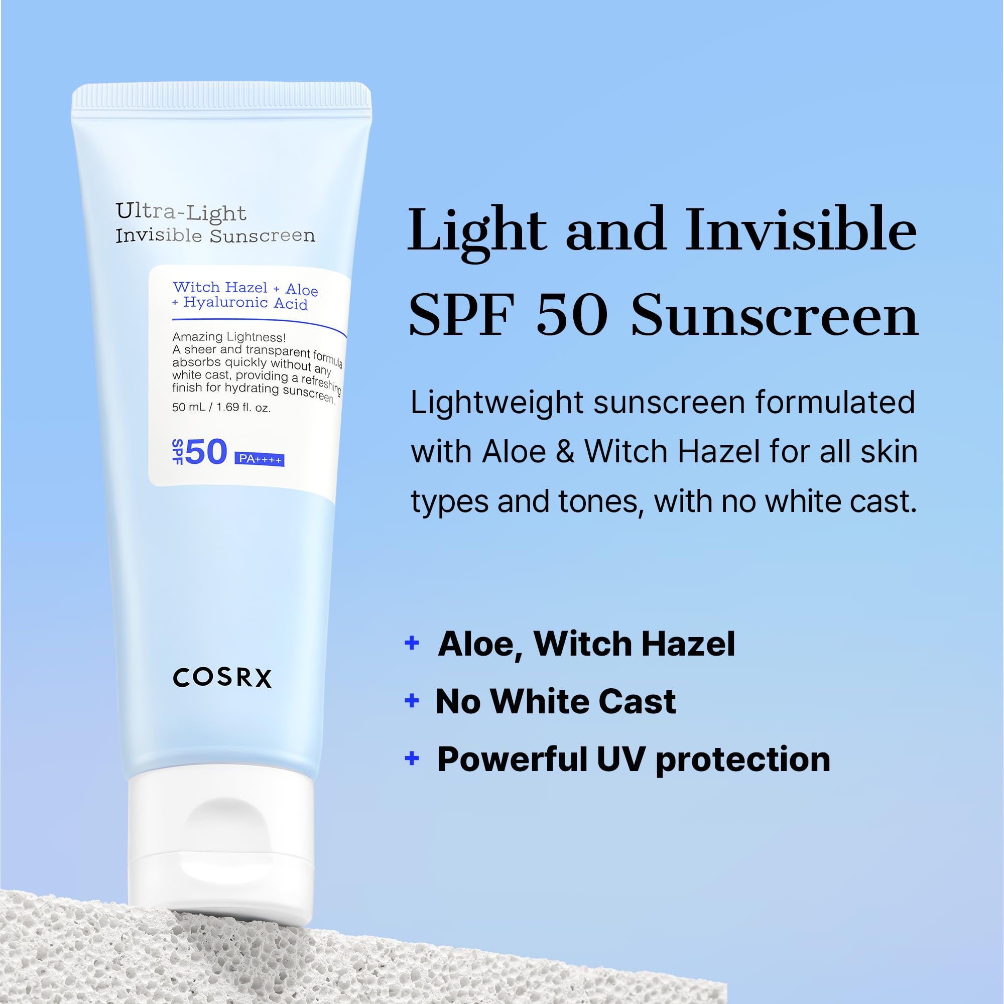 Cosrx Ultra Light Invisible Spf 50 Sun Cream 50ml
