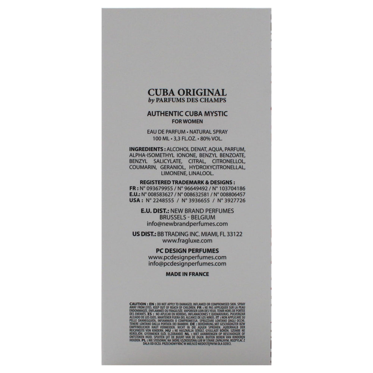 Cuba Authentic Mystic Eau de Perfum 100ml Spray
