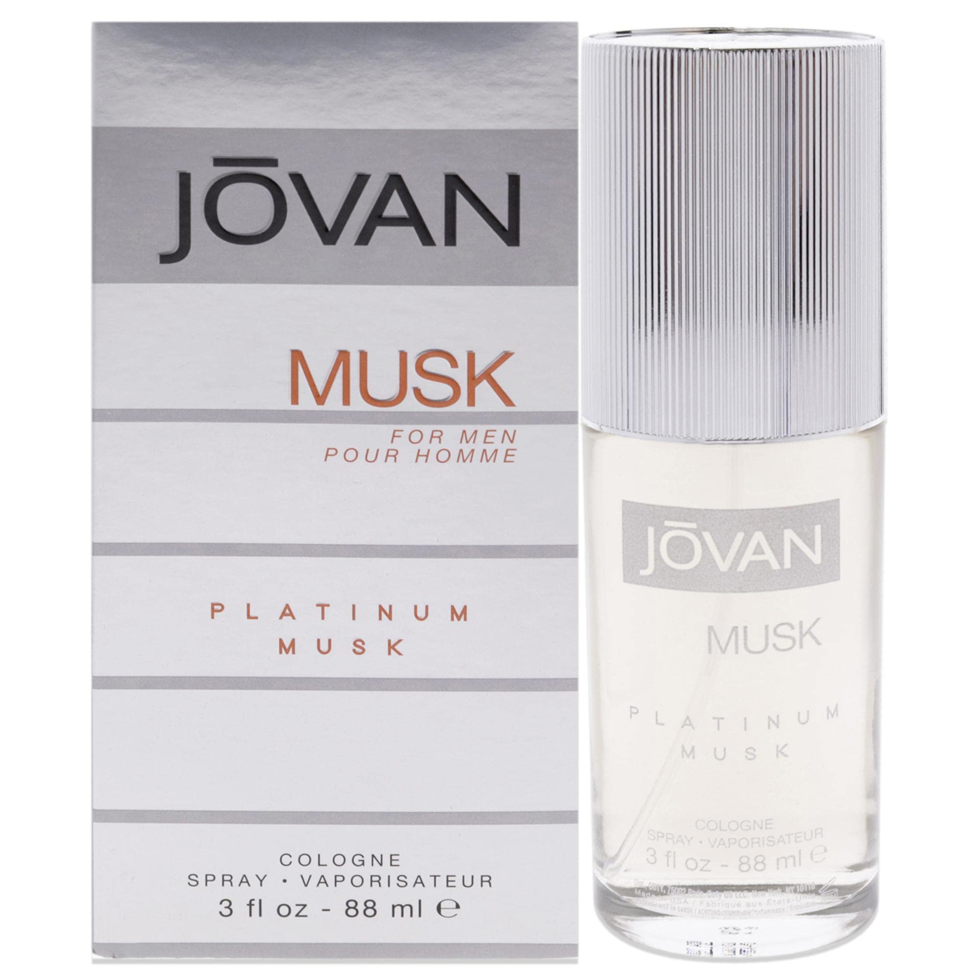 Jovan Musk For Men Eau De Cologne 88ml Spray - Platinum Musk