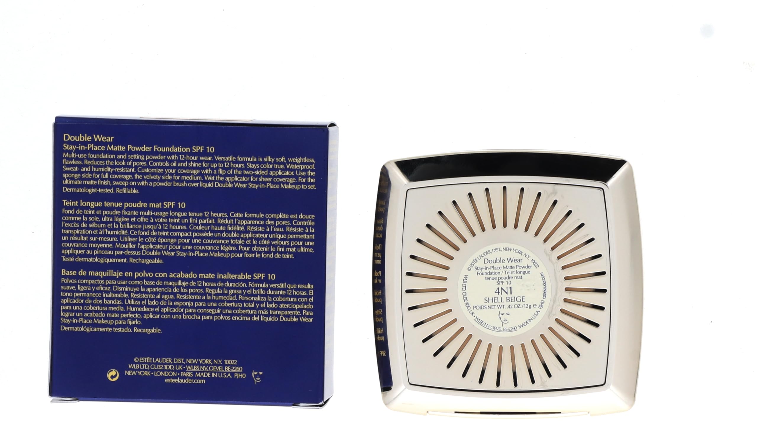 Estée Lauder Double Wear Stay-in-Place Matte Powder Foundation SPF10 12g - 4N1 Shell Beige