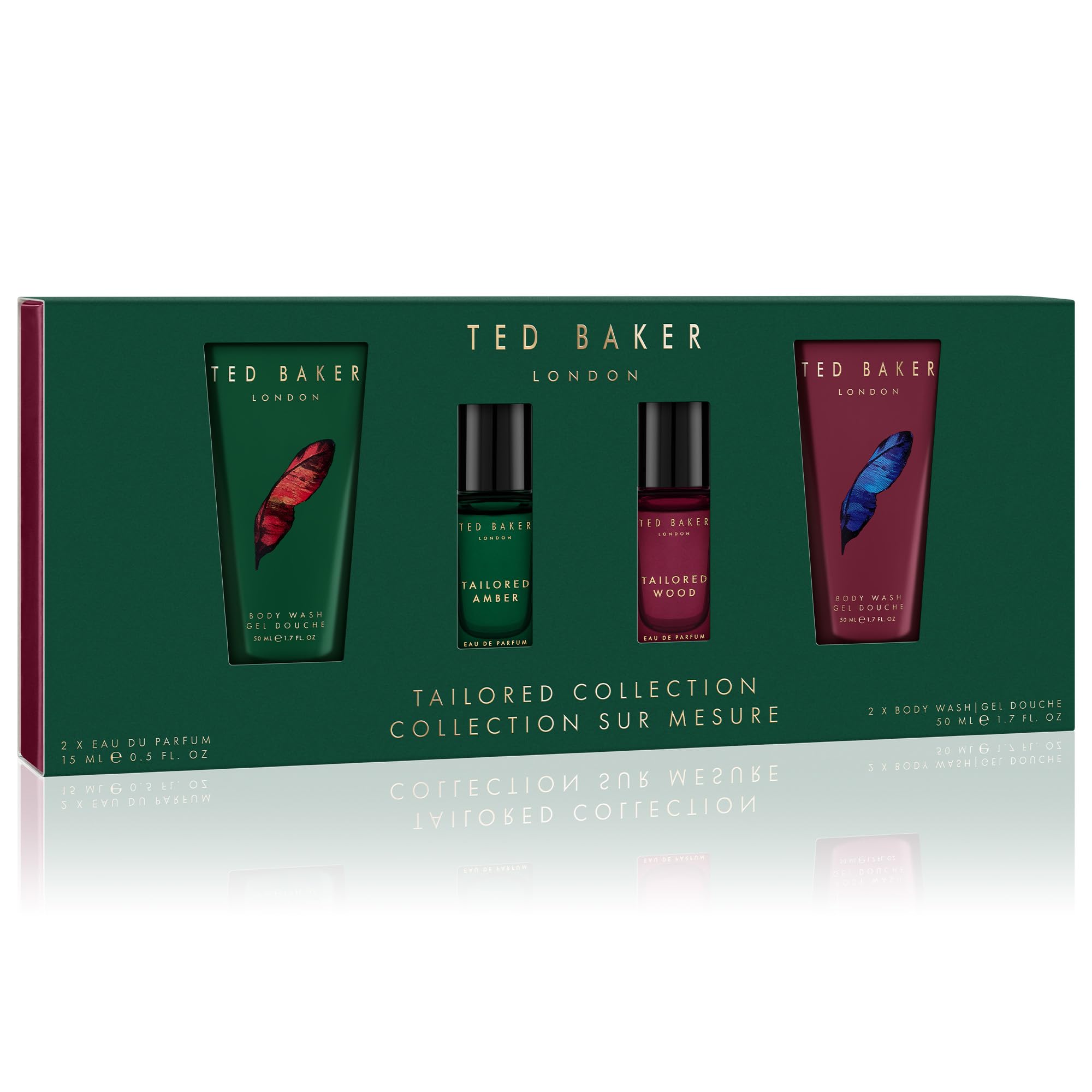 Ted Baker Tailored Collection Gift Set 2x 15ml EDP + 2x 50ml Body Wash