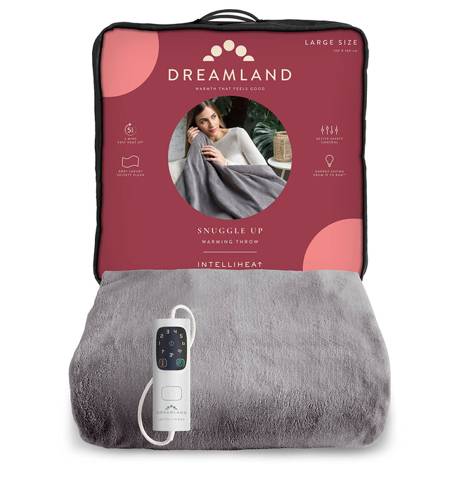 Dreamland Snuggle Up Warming Throw-Grey 120X160cm