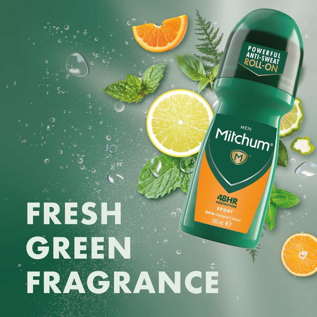 Mitchum Men Sport Deodorant Roll-On 100ml - Bath & Body at MyBeautyBoutique by Mitchum
