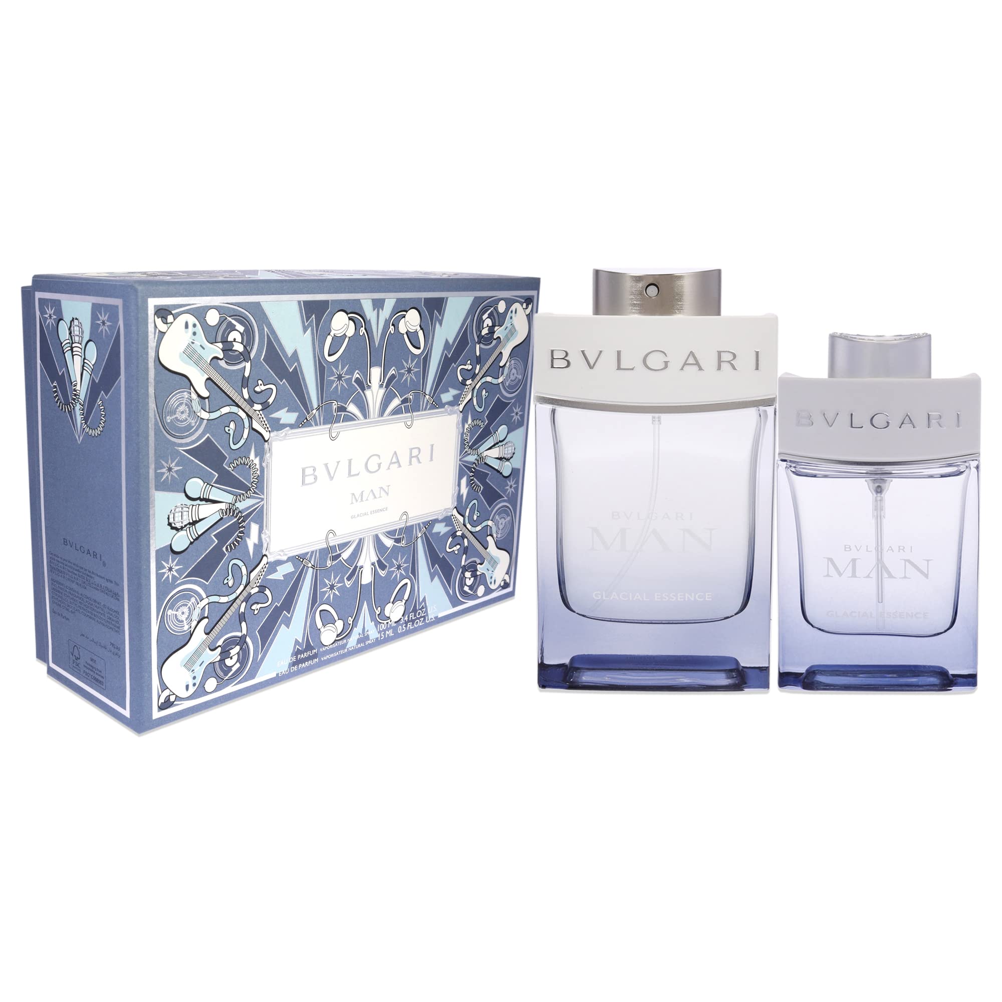 Bvlgari Man Glacial Essence Gift Set 100ml EDP + 15ml EDP