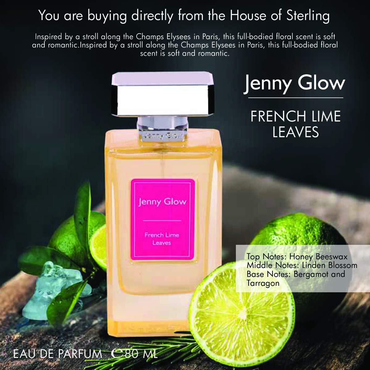 Jenny Glow French Lime Leaves Eau de Parfum 80ml Spray