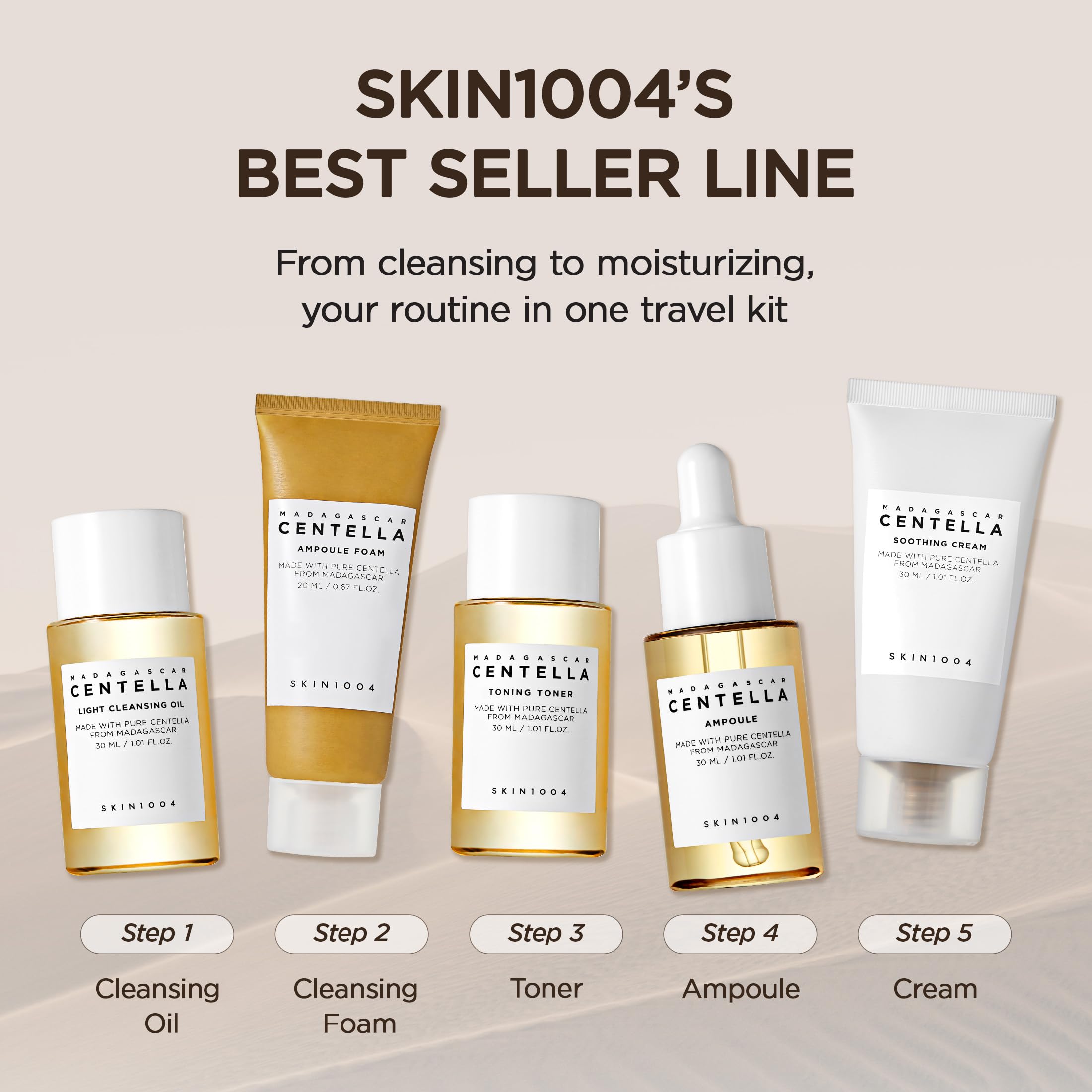 Skin1004 Madagascar Centella Travel Kit 5 Pieces
