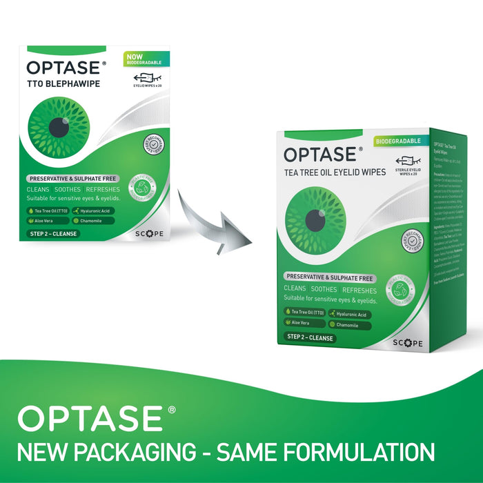 Optase Tea Tree Oil Eye Lid Wipes