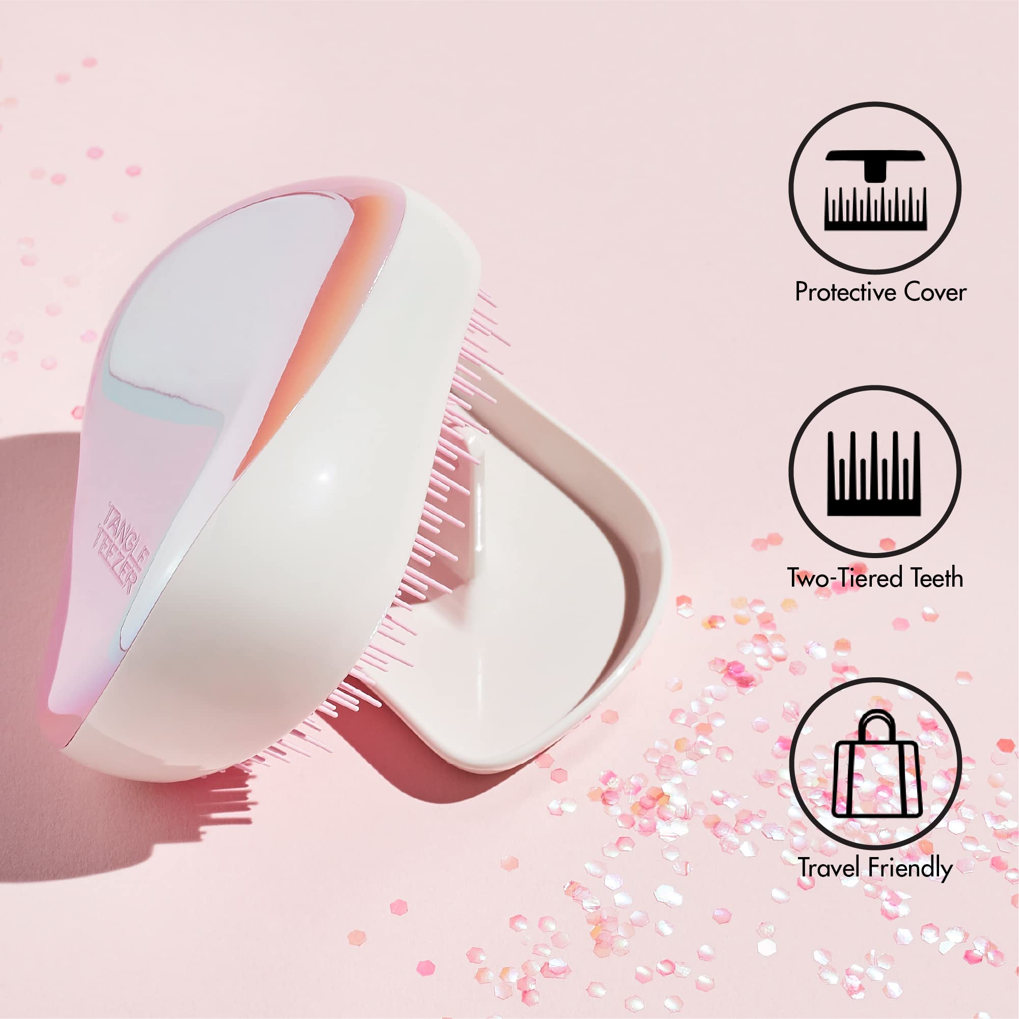 Tangle Teezer Compact Styler Detangling Hair Brush - Rainbow Galore
