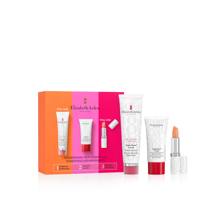 Elizabeth Arden Nourishing Skin Essentials 3 Piece Gift Set: Hand Cream 50ml - Hand Treatment 30ml - Lipstick 3.7g