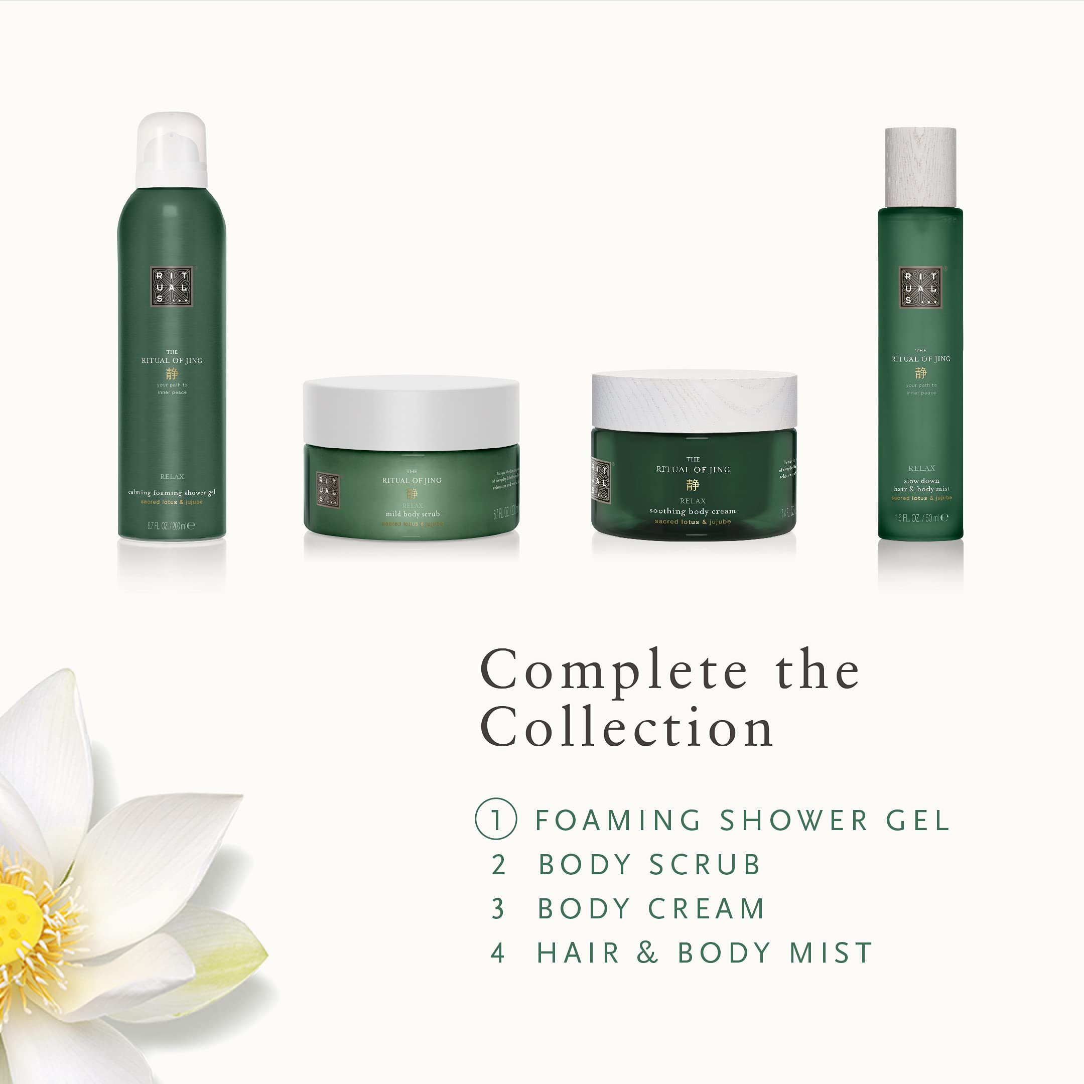 Rituals Of Jing Relax Lotus & Jujube Calming Foaming Shower Gel 200ml