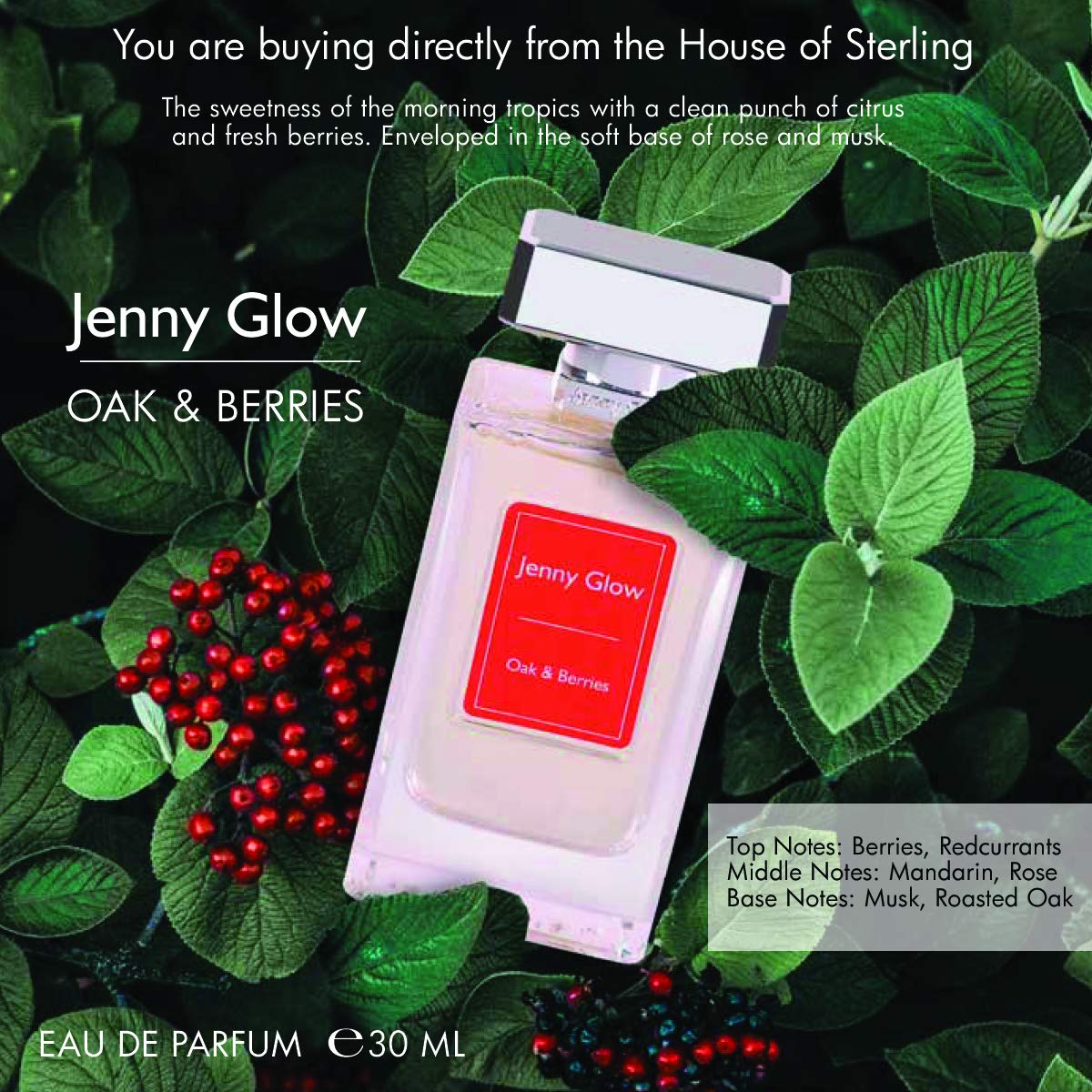Jenny Glow Oak & Berries Eau de Parfum 30ml Spray - Eau de Parfum at MyBeautyBoutique by Jenny Glow