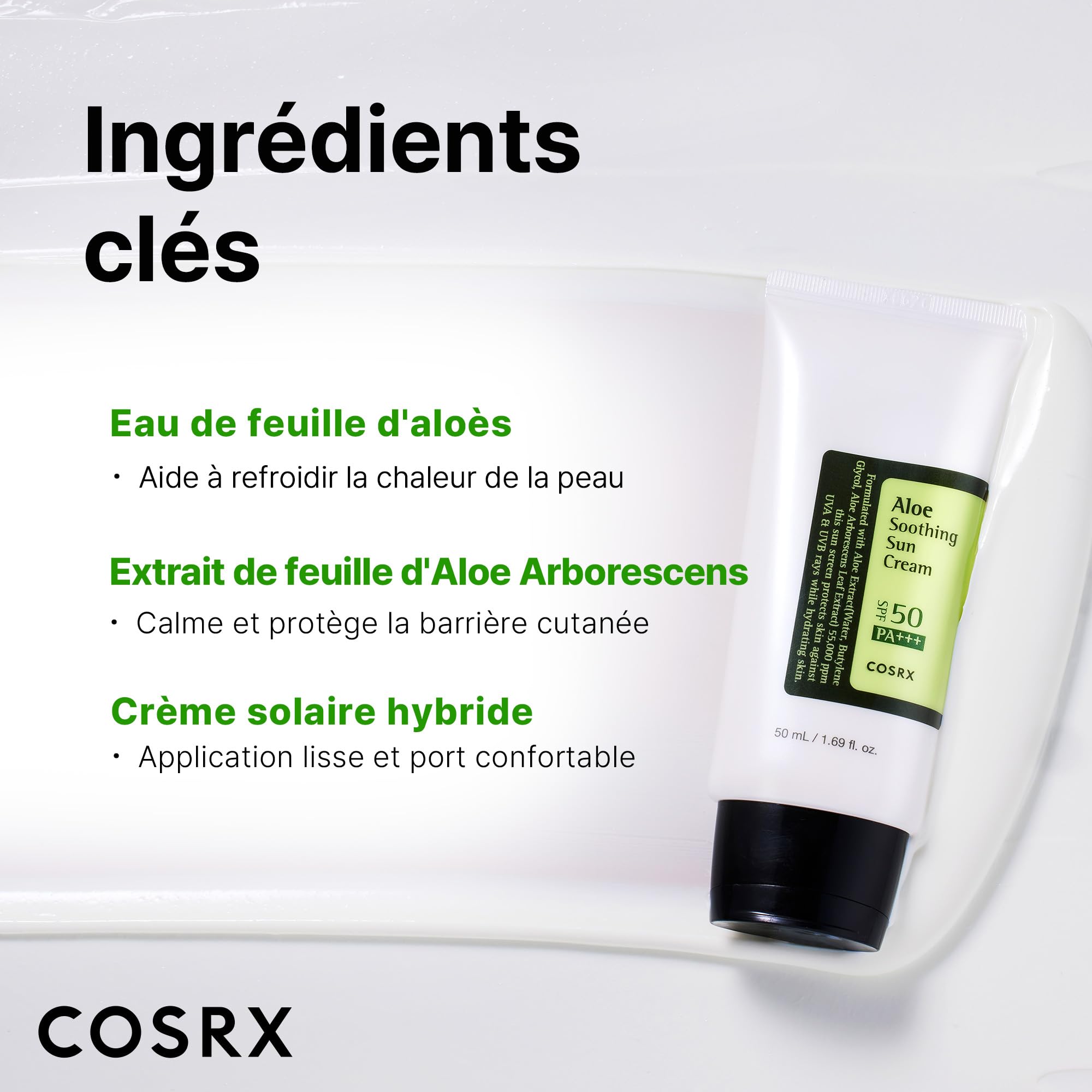 Cosrx Aloe Soothing Sun Cream SPF50+ 50ml