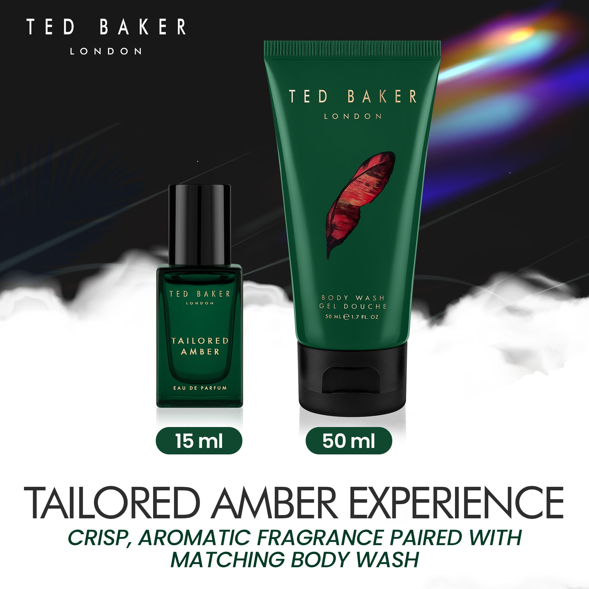 Ted Baker Tailored Collection Gift Set 2x 15ml EDP + 2x 50ml Body Wash