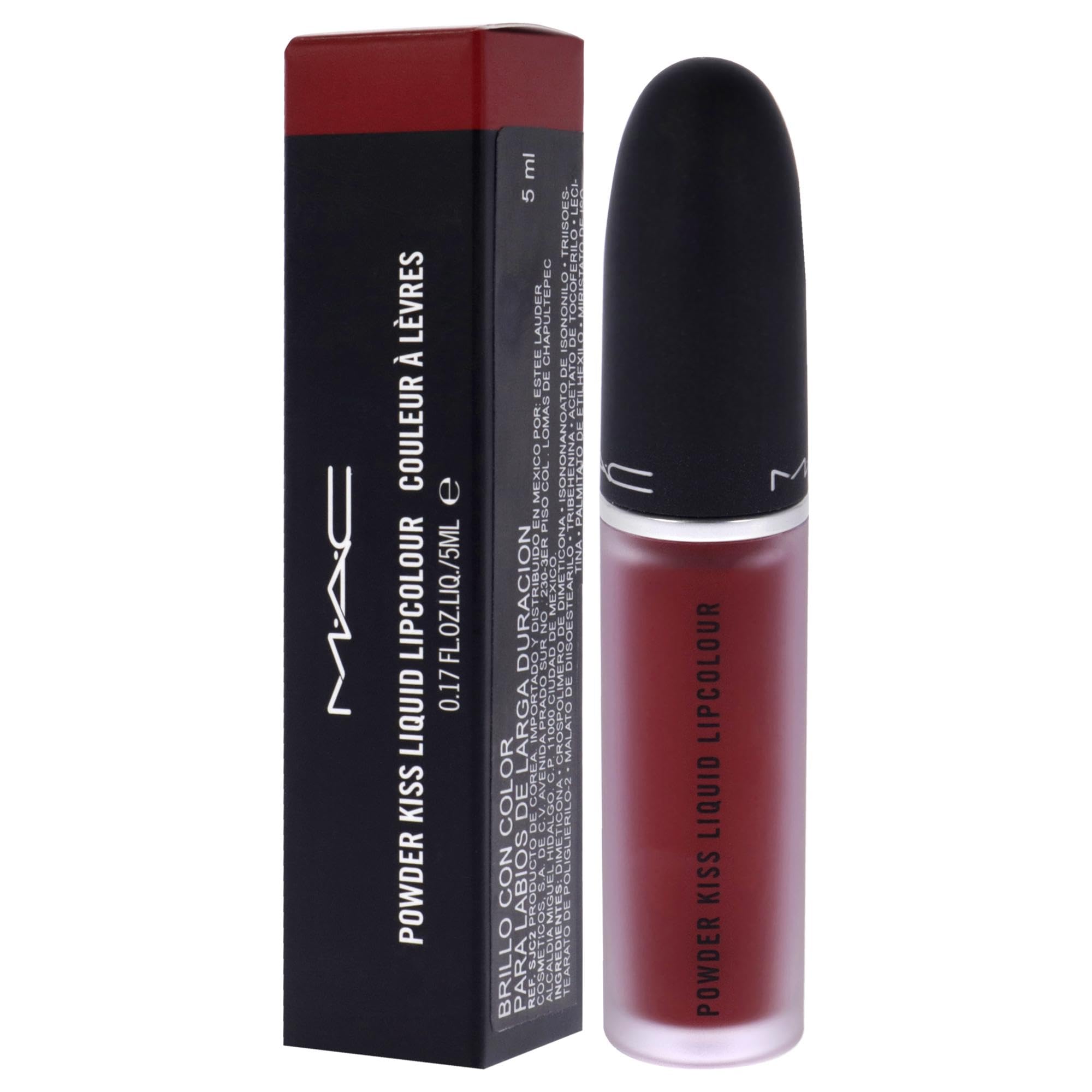 MAC Powder Kiss Liquid Lipcolour 5ml - 975 Ruby Boo