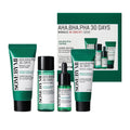 Some By Mi 30 Days AHA-BHA-PHA Miracle AC SOS Kit 4 Pieces (This set contains: 1x 30ml Acne Clear Foam 1x 30ml Toner 1x 20ml Cream 1x 10ml Serum)