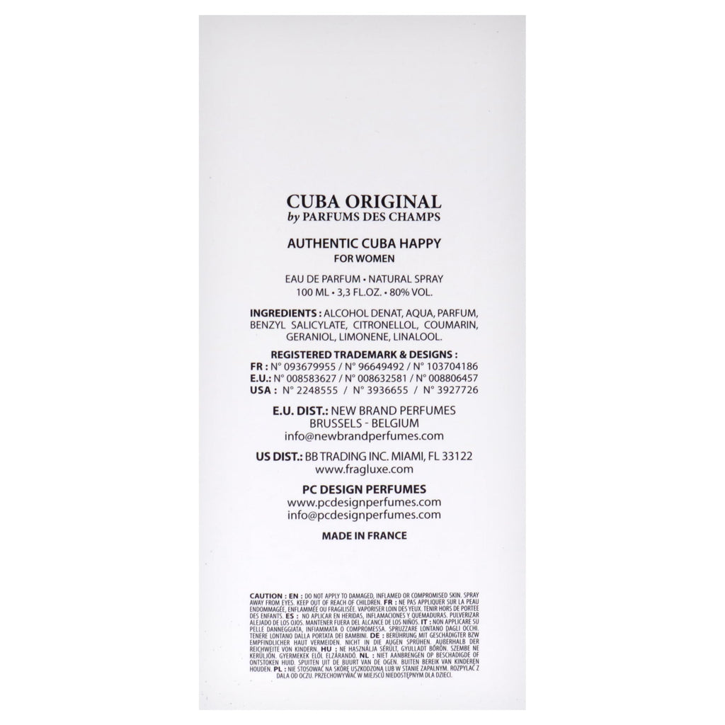 Cuba Authentic Happy Eau de Parfum 100 ML Spray
