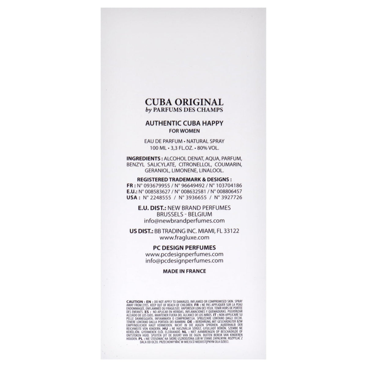 Cuba Authentic Happy Eau de Parfum 100 ML Spray