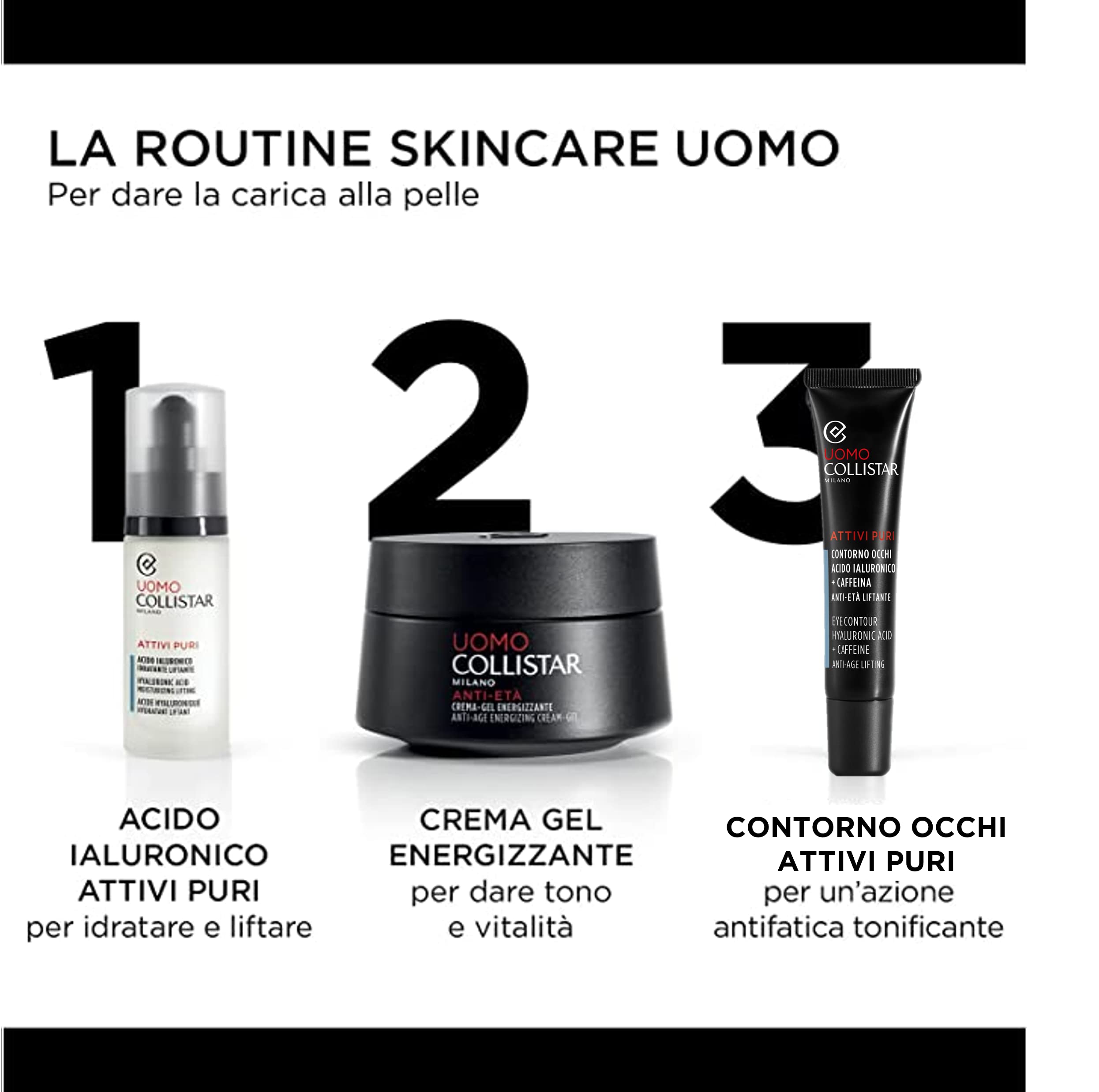 Collistar Uomo Attivi Puri Hyaluronic Acid Moisturizing Lifting 30ml