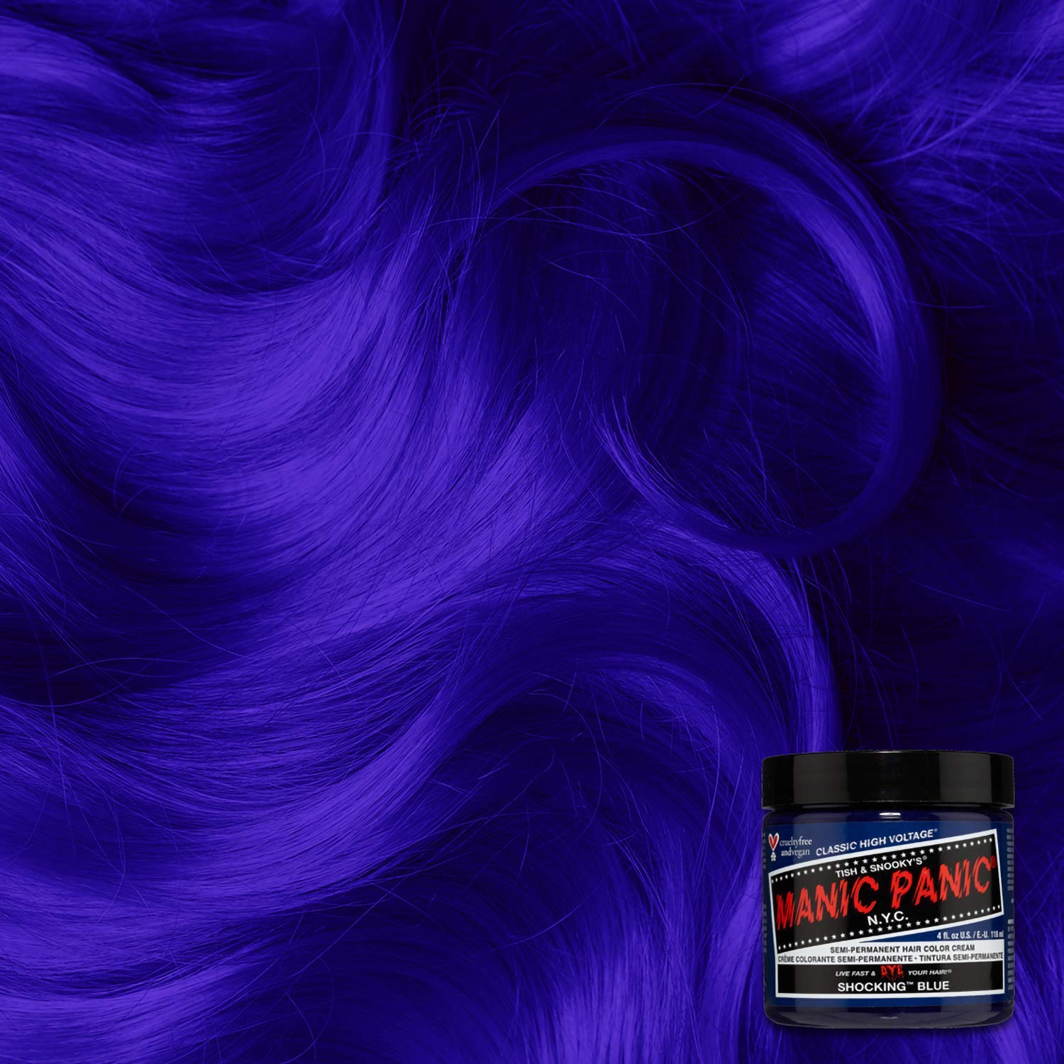 Manic Panic High Voltage Classic Semi-Permanent Hair Colour 118ml - Shocking Blue
