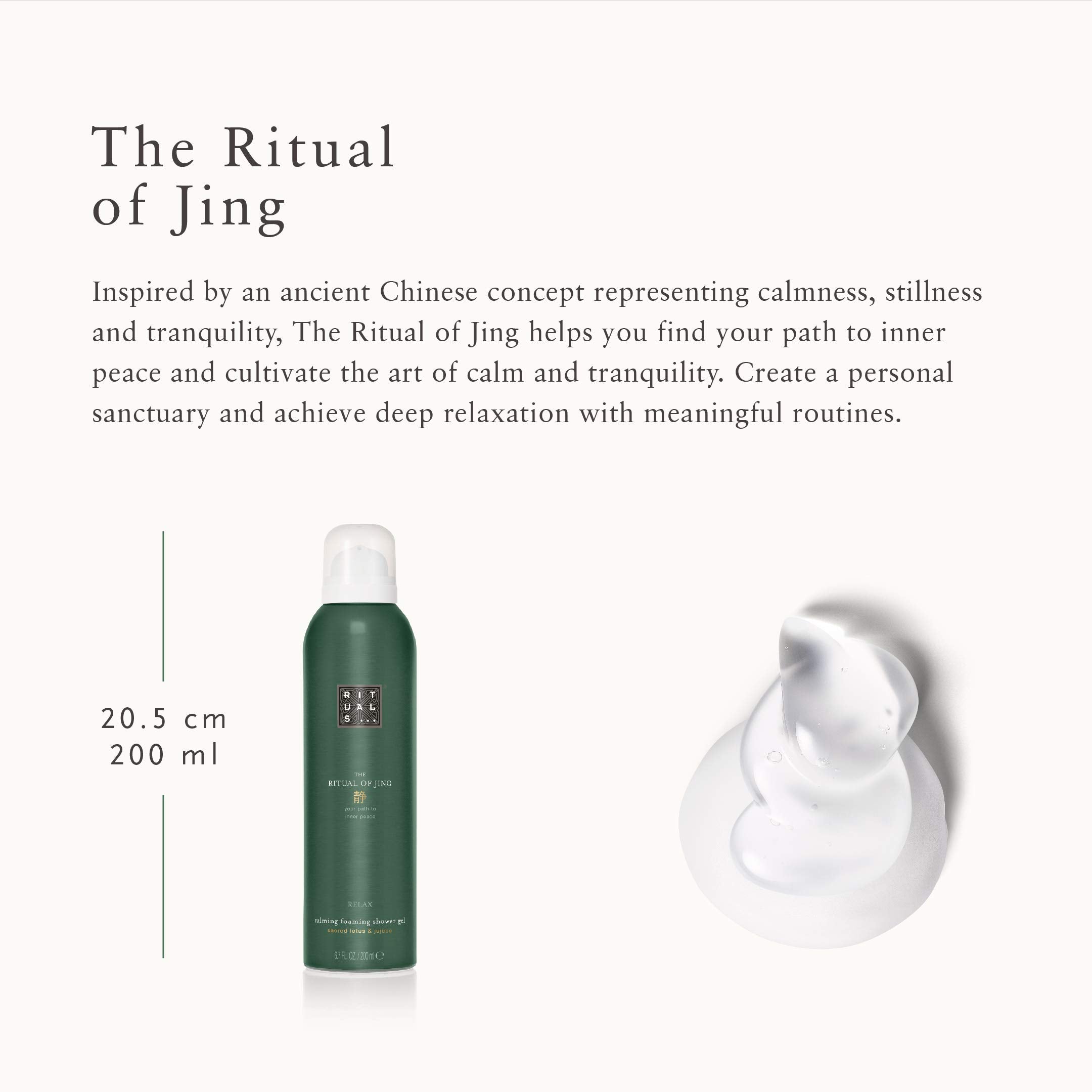 Rituals Of Jing Relax Lotus & Jujube Calming Foaming Shower Gel 200ml