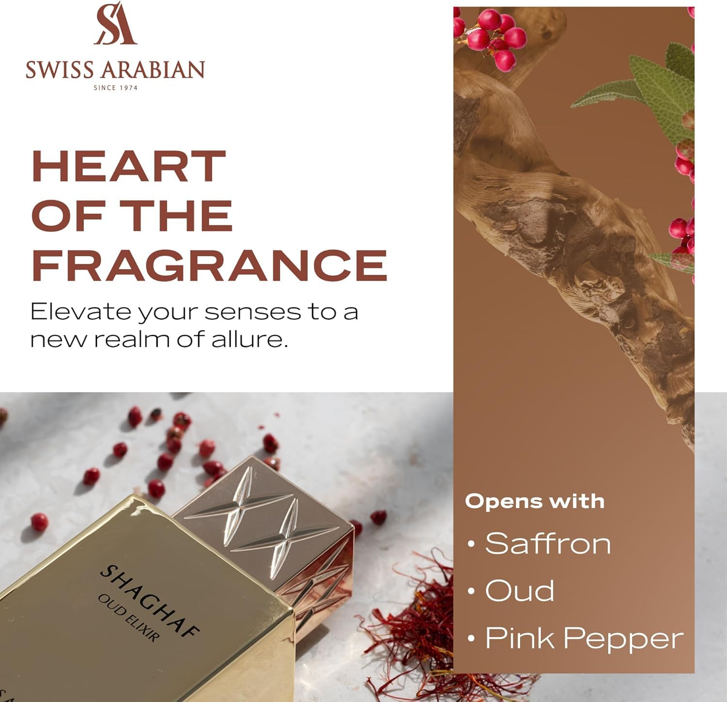 Swiss Arabian Shaghaf Oud Elixir Eau de Parfum 75ml Spray