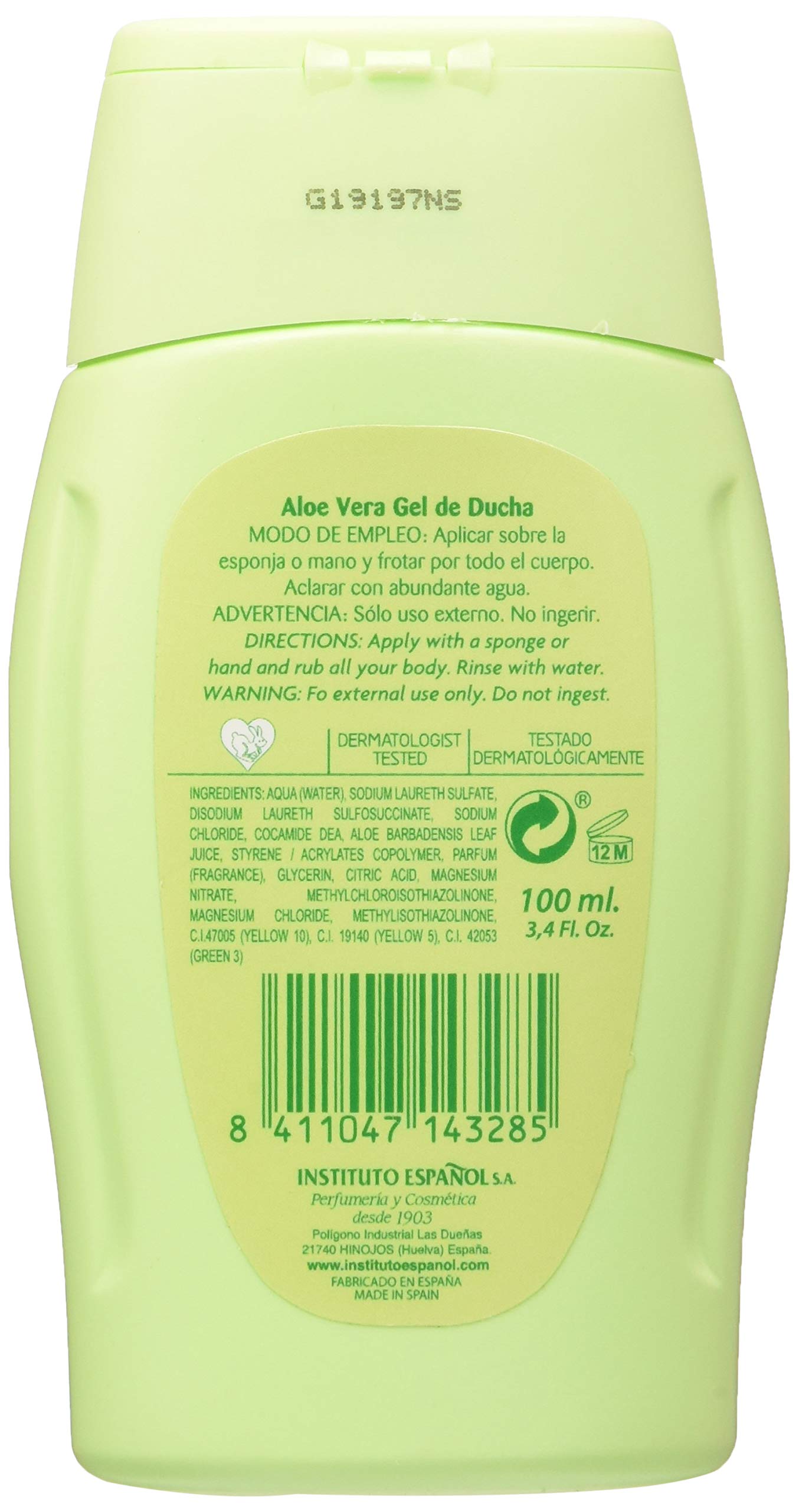 Instituto Español Aloe Vera Shower Gel 100ml