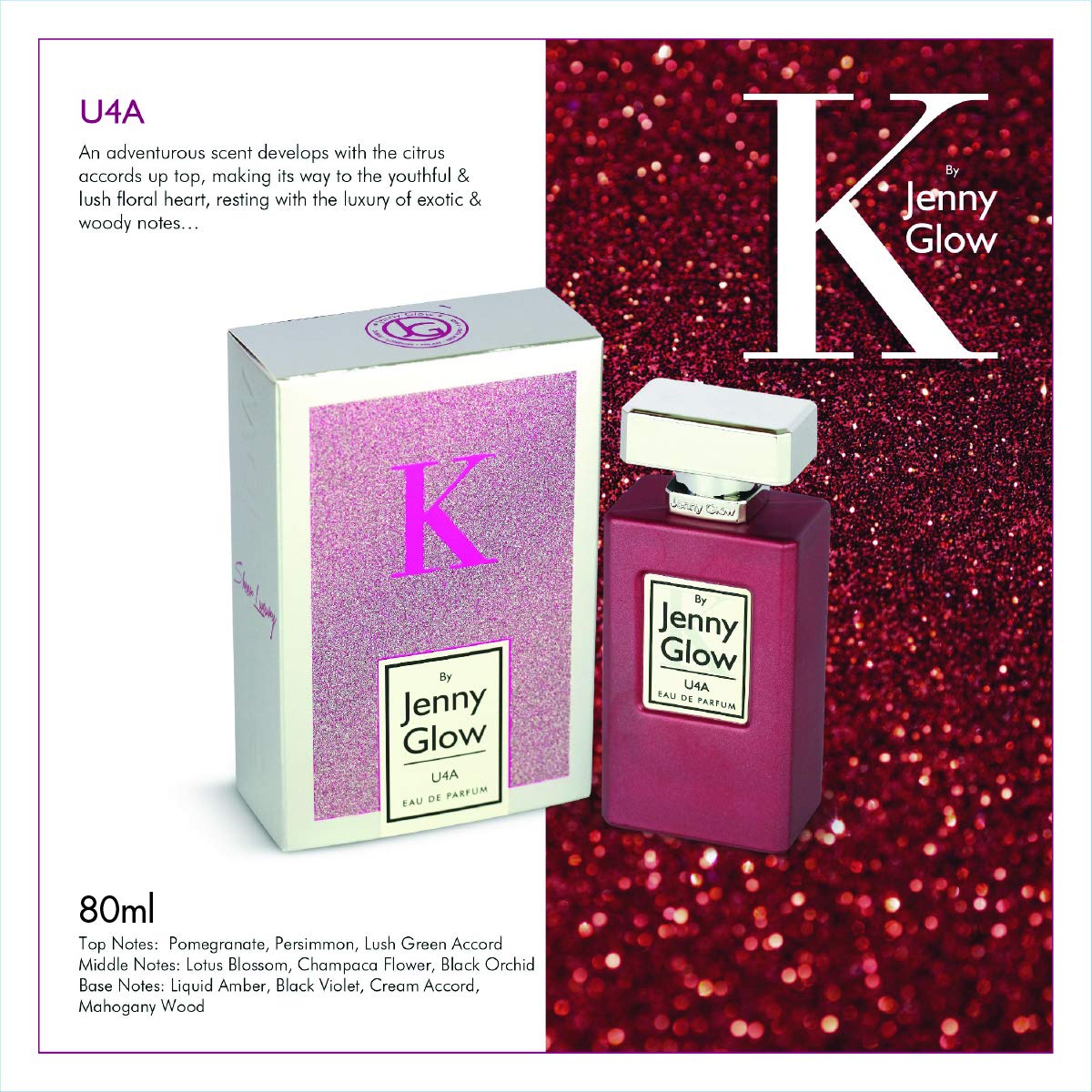 Jenny Glow U4A Eau de Parfum 80ml Spray - Eau de Parfum at MyBeautyBoutique by Jenny Glow