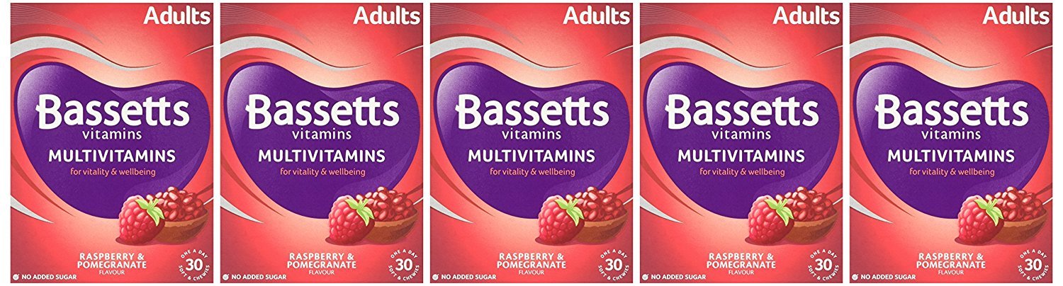 Bassett's Multi-Vitamin Pastilles Adult Raspberry and Pomegranate