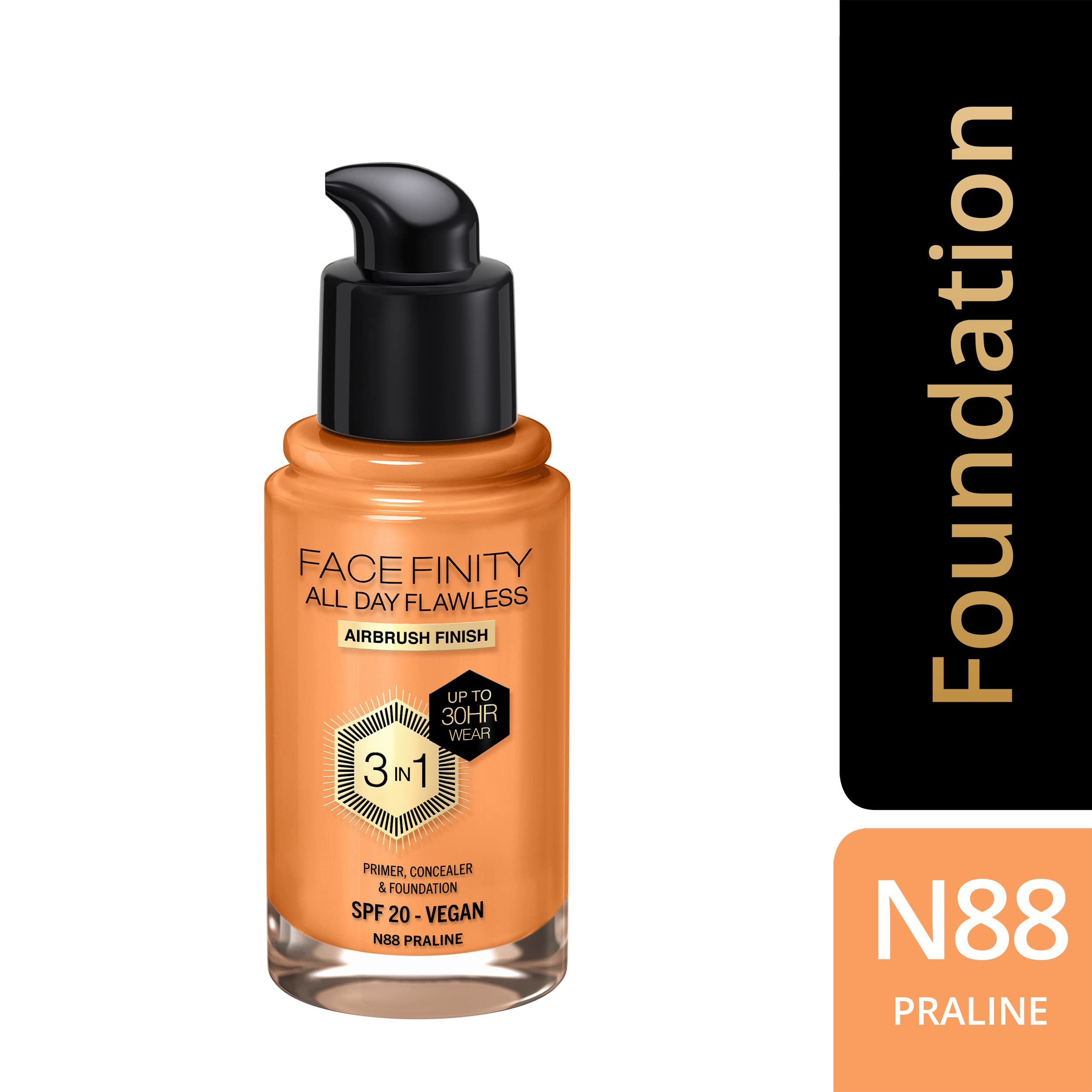 Max Factor Facefinity All Day Flawless 3 in 1 Foundation SPF20 30ml - 88 Praline