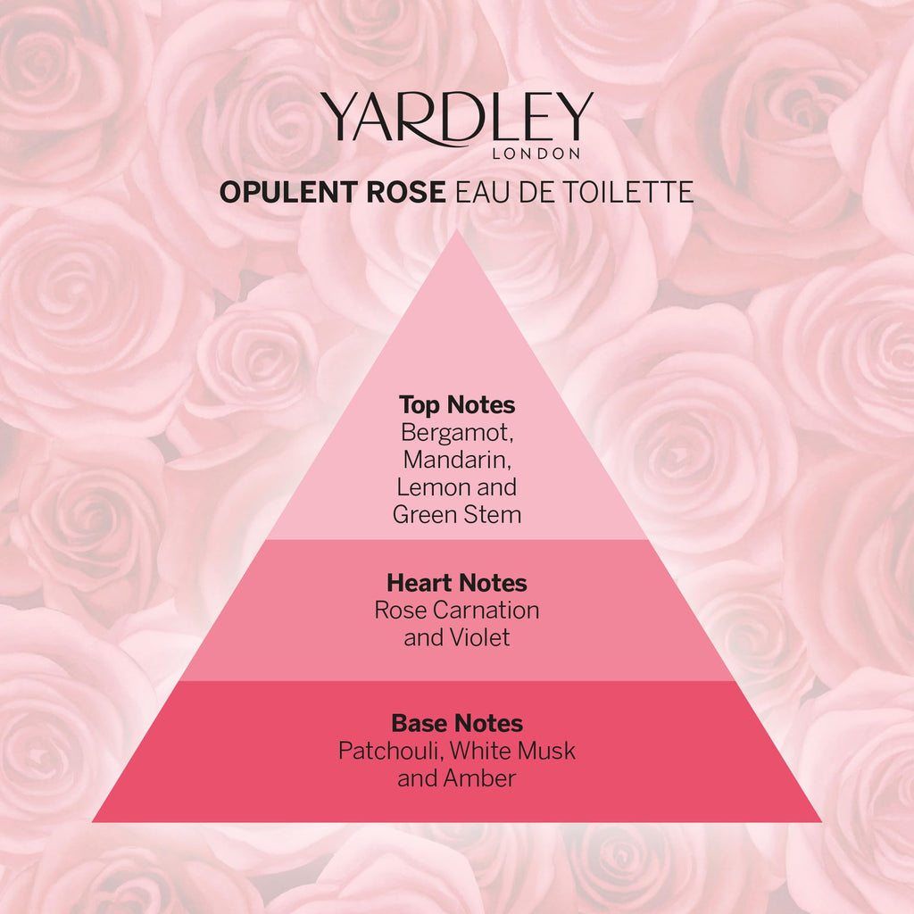 Yardley Opulent Rose Eau De Toilette 50ml Spray