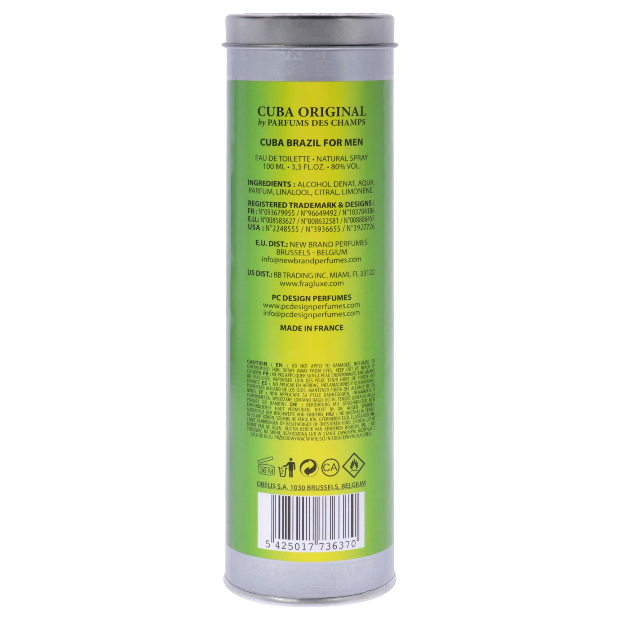 Cuba Brazil Eau de Toilette 100ml Spray