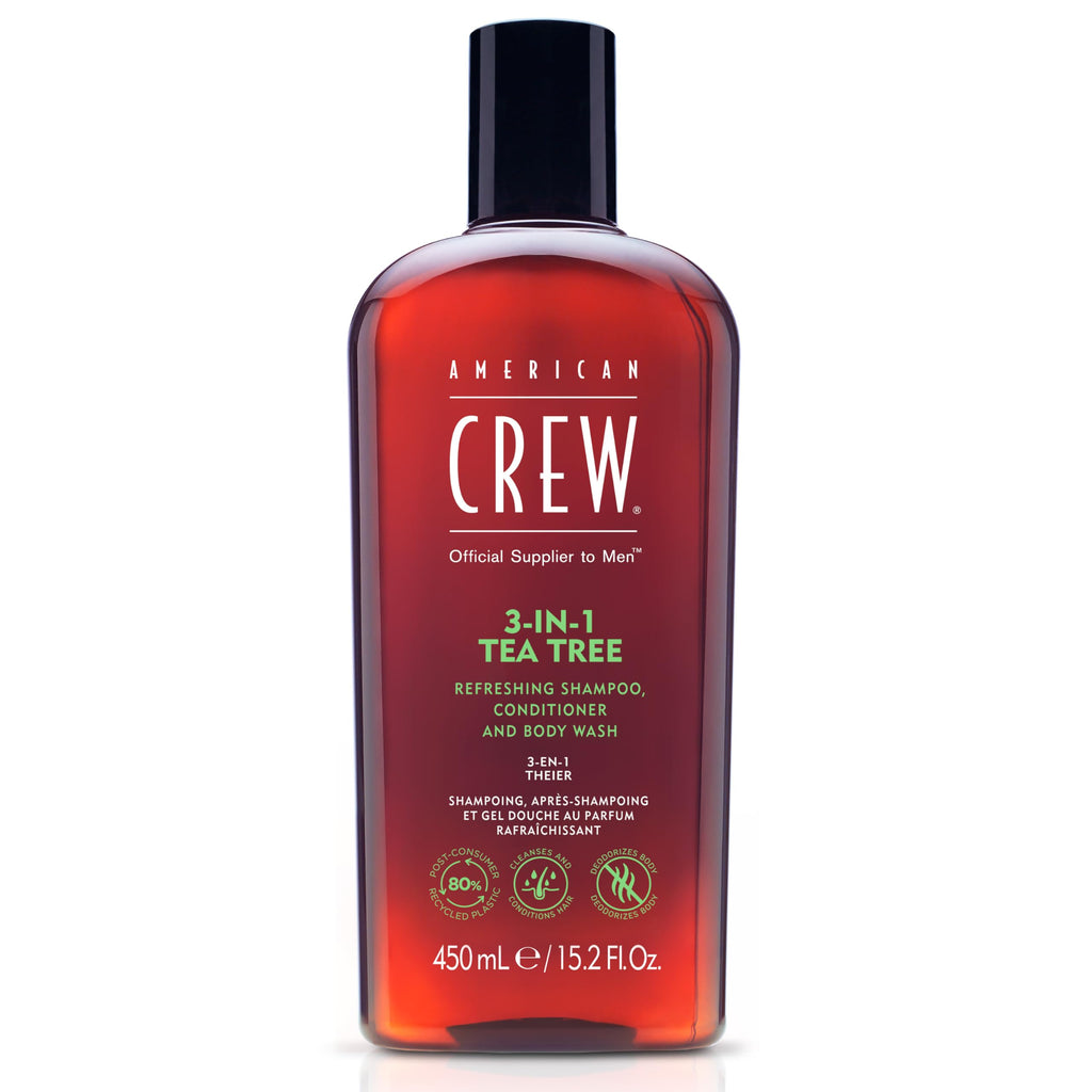American Crew Tea Tree 3-in-1 Shampoo, Conditioner & Body Wash 450ml