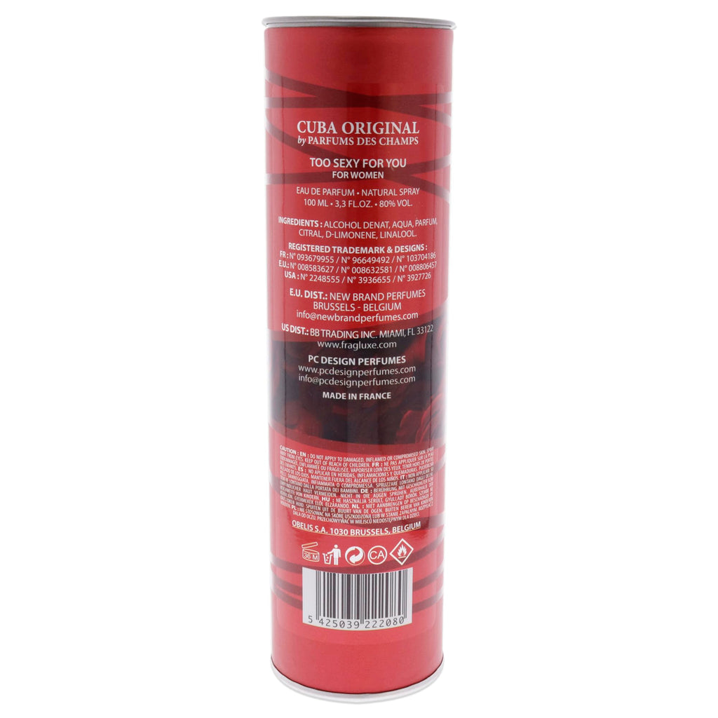Cuba Paris Cuba Too Sexy For You Eau De Parfum 100ml Spray