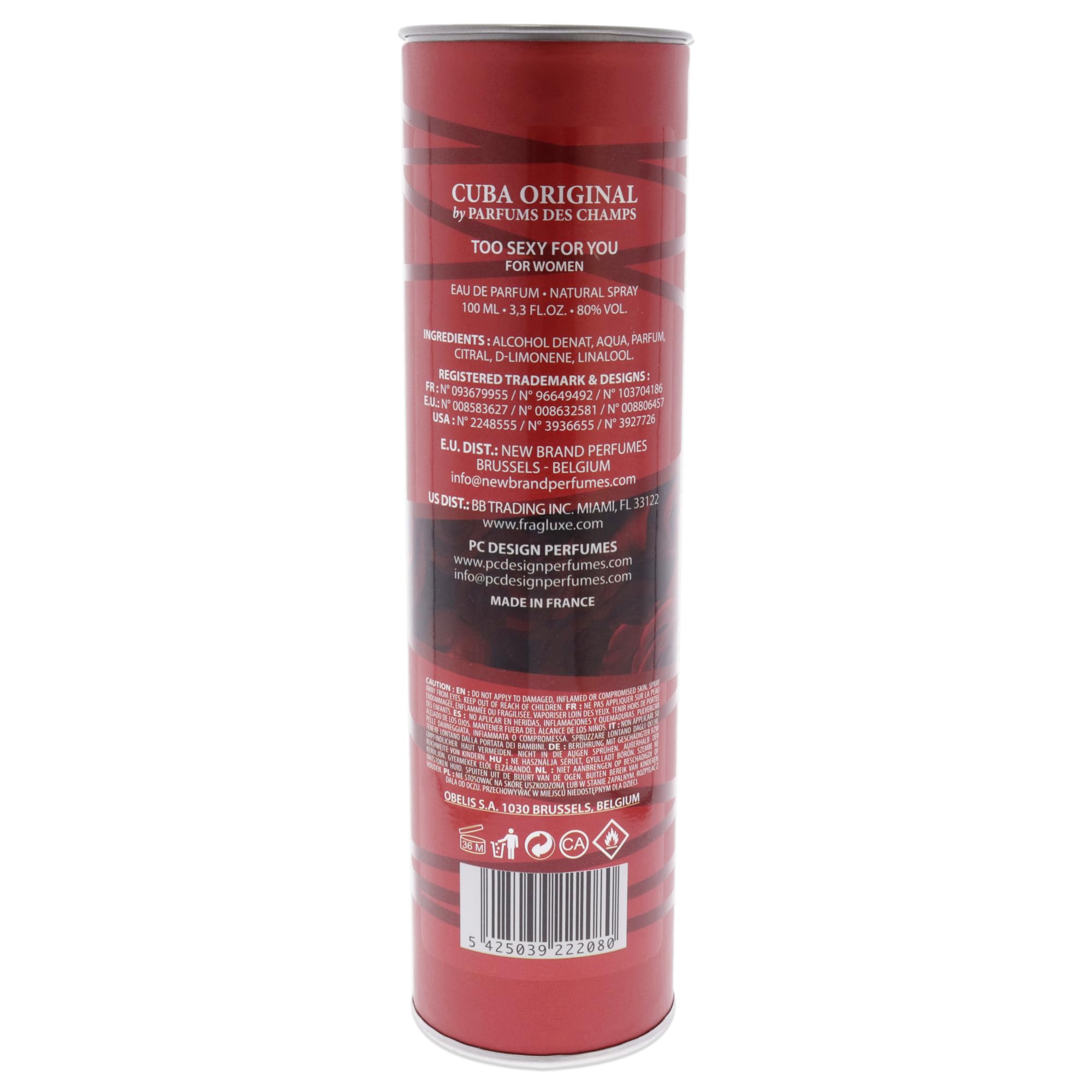 Cuba Paris Cuba Too Sexy For You Eau De Parfum 100ml Spray