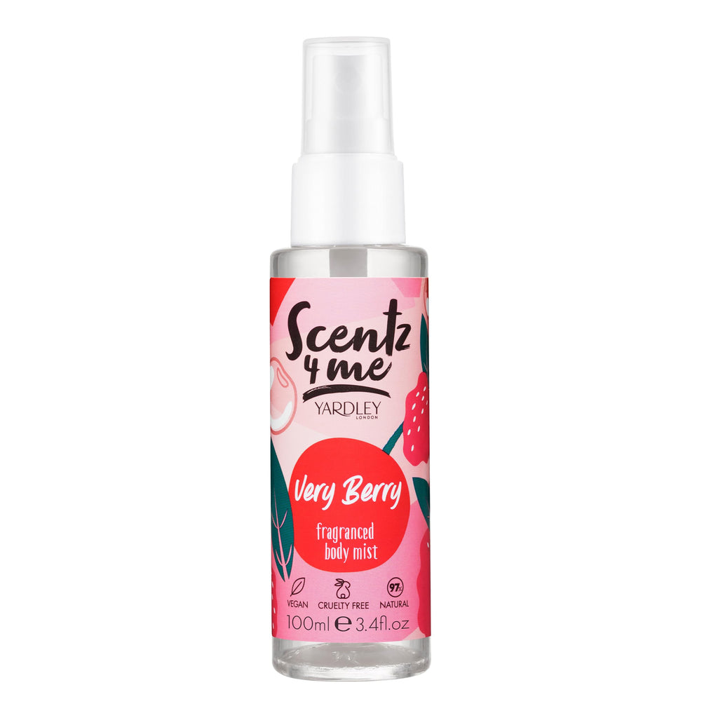 Yardley Scentz 4 Me Fragranced Body Mist 100ml Spray - Very Berry