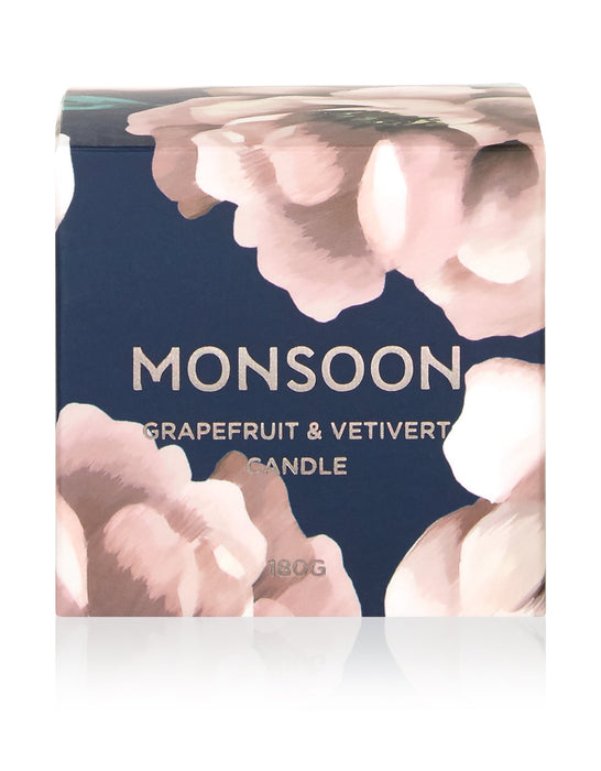 Monsoon Grapefruit & Vetiver Scented Candle 180g