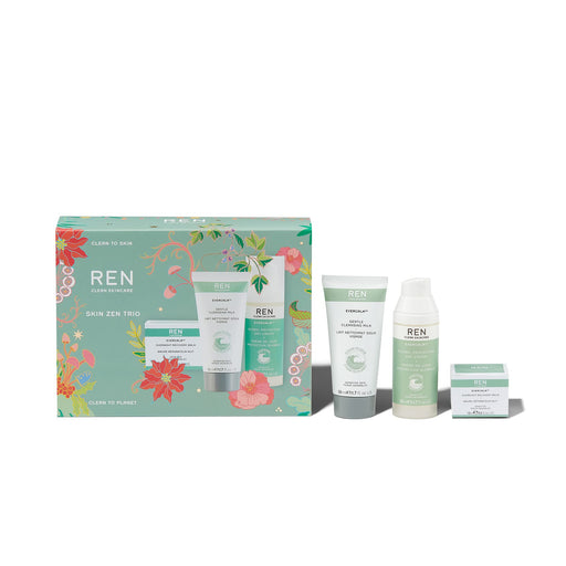 Ren Skin Zen Trio Cleanse Milk,Day Cream,O/N Balm