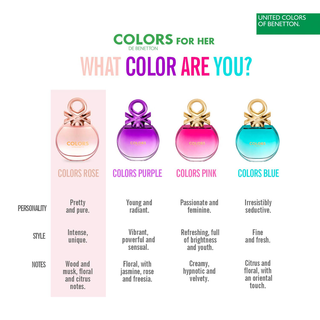 Benetton Colors Woman Rose Eau de Toilette 80ml Spray