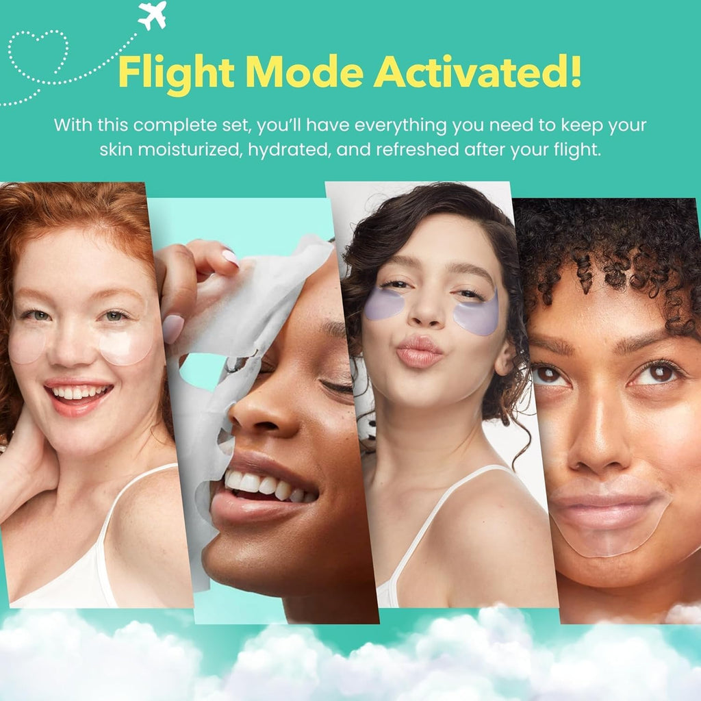 Patchology On the Fly Travel Set: Hydrate Sheet Mask 2pcs + Flash Eye Gel + Hydrating Lip Gel + Restoring Eye Gel