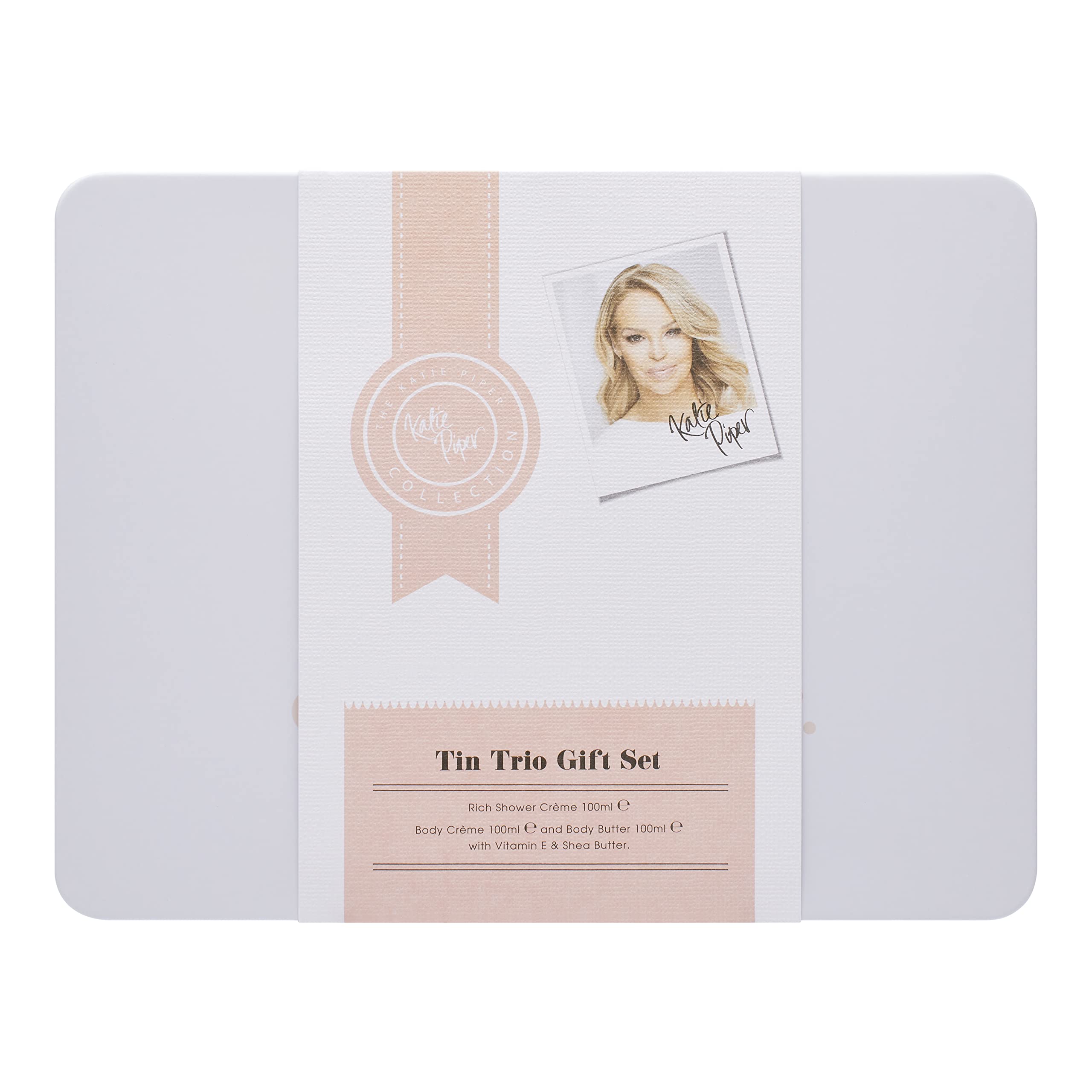 Katie Price Confidence Tin Trio Gift Set 100ml Rich Shower Gel + 100ml Body Cream + 100ml Body Butter