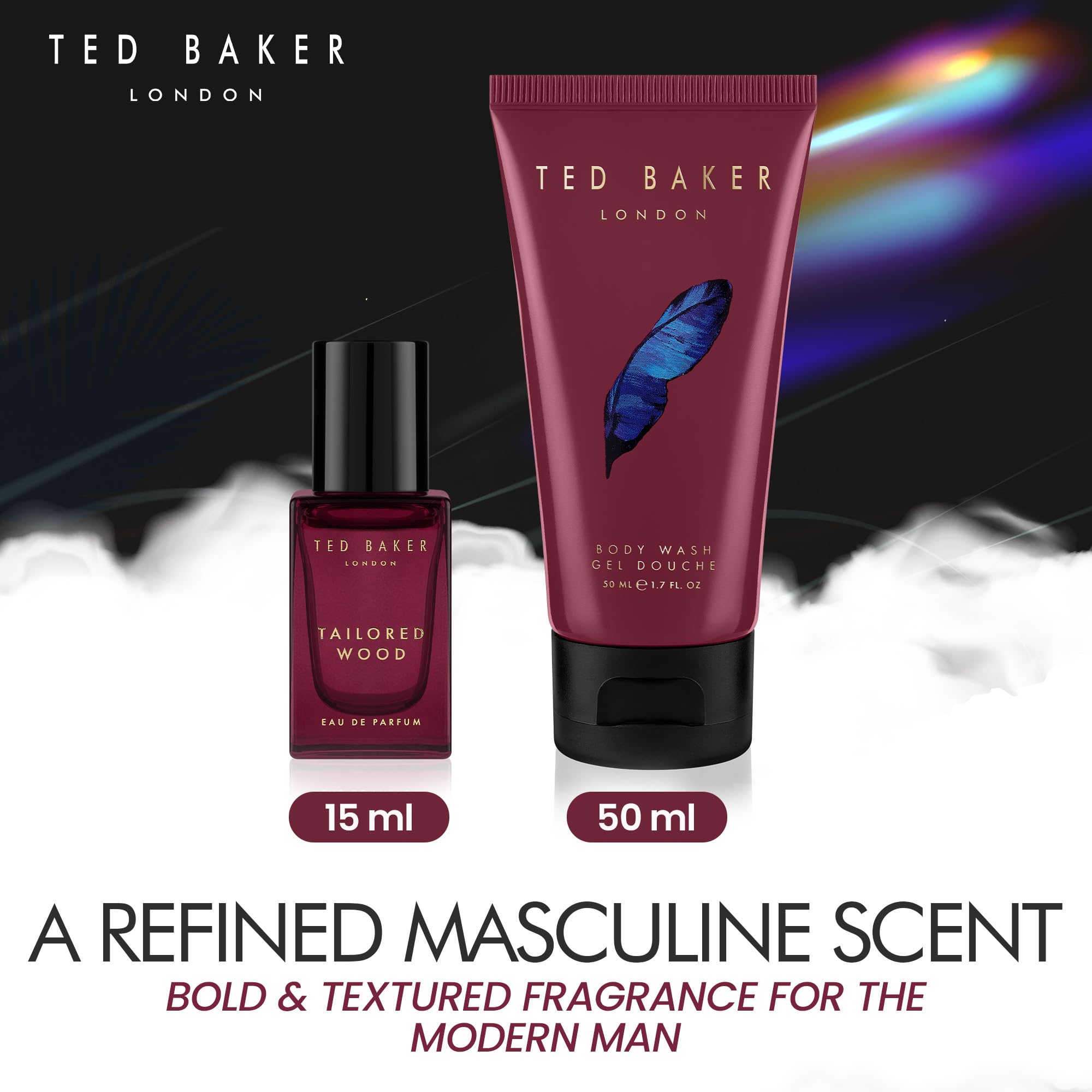 Ted Baker Tailored Collection Gift Set 2x 15ml EDP + 2x 50ml Body Wash