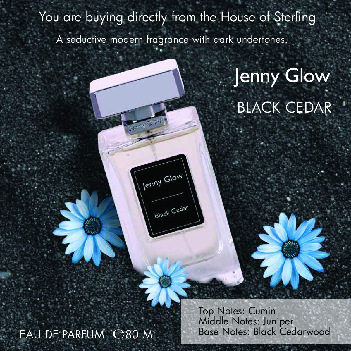 Jenny Glow Black Cedar Eau de Parfum 80ml Spray - Eau de Parfum at MyBeautyBoutique by Jenny Glow