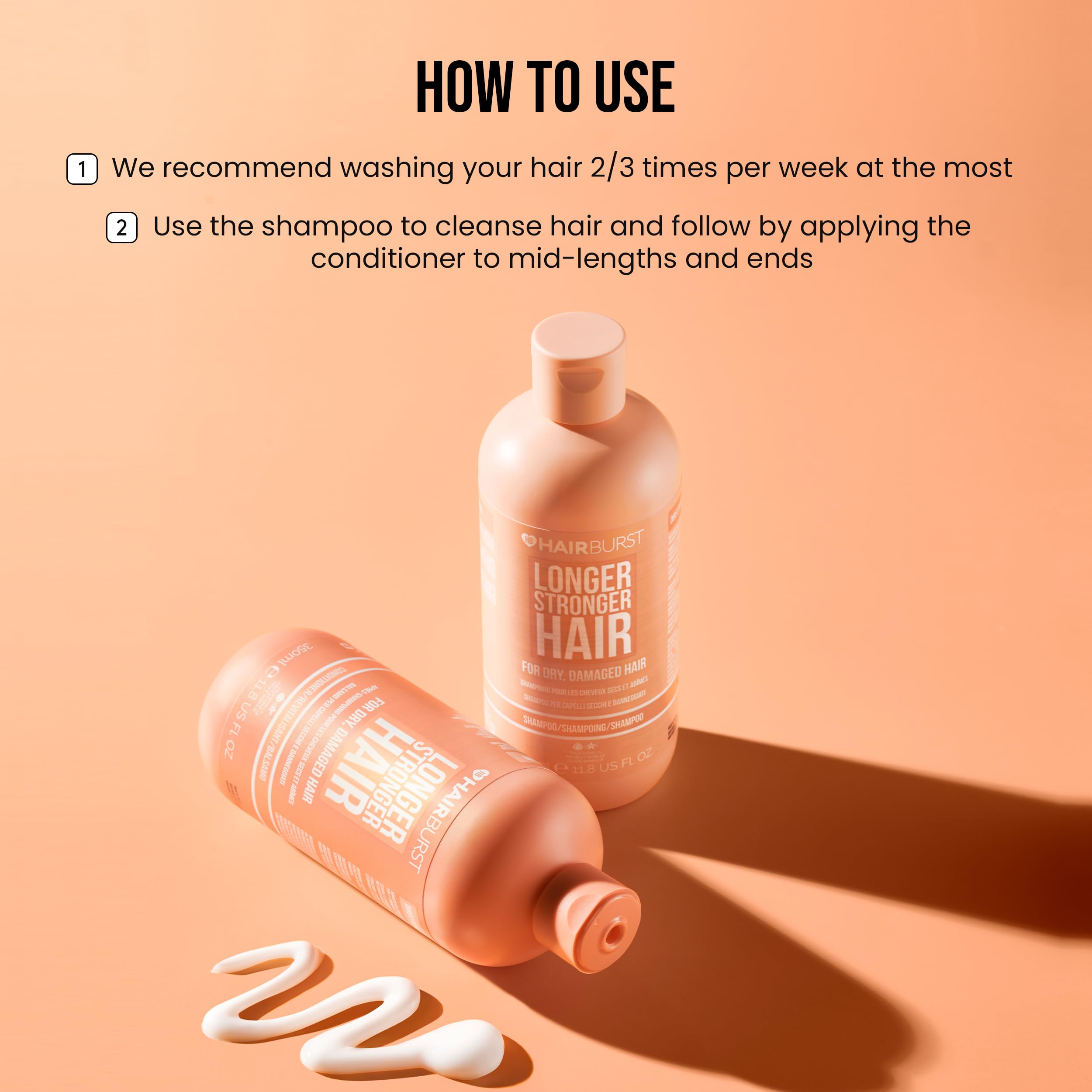 Hairburst Dry and Damaged Hair Bundle - Shampoo 350ml + Conditioner 350ml